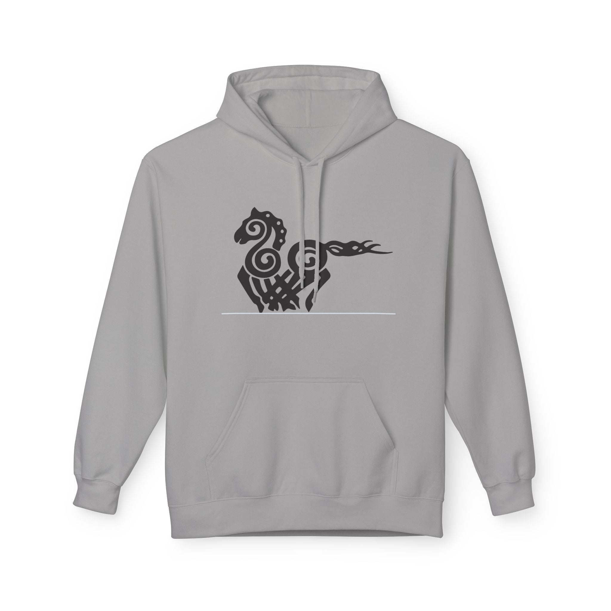 Viking Horse Tribal Hoodie — Nordic Norse Rune Stallion Design
