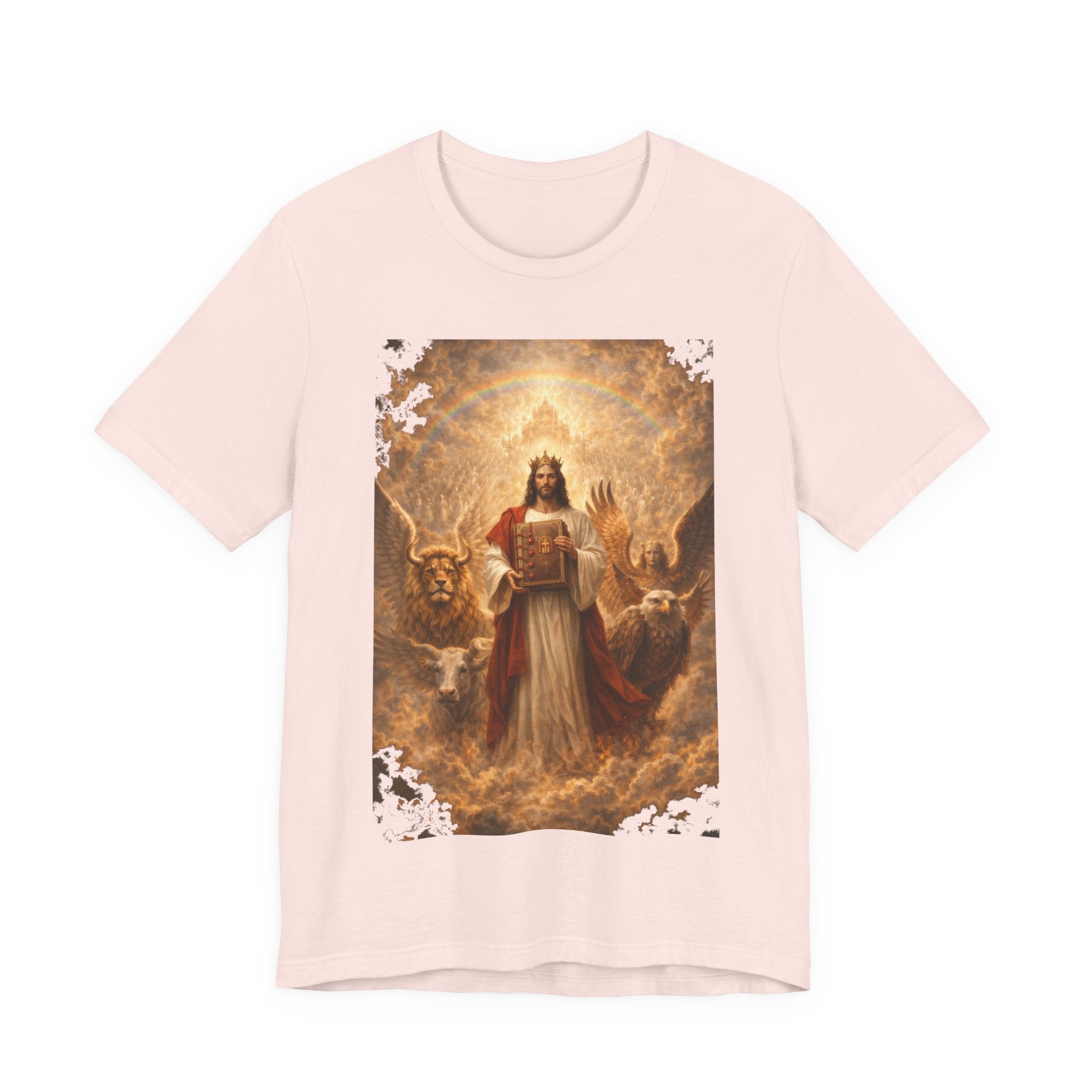 Jesus Christ The Lamb of God-Book of Judgment —  Religious T‑Shirt(Revelation 5:5-7)