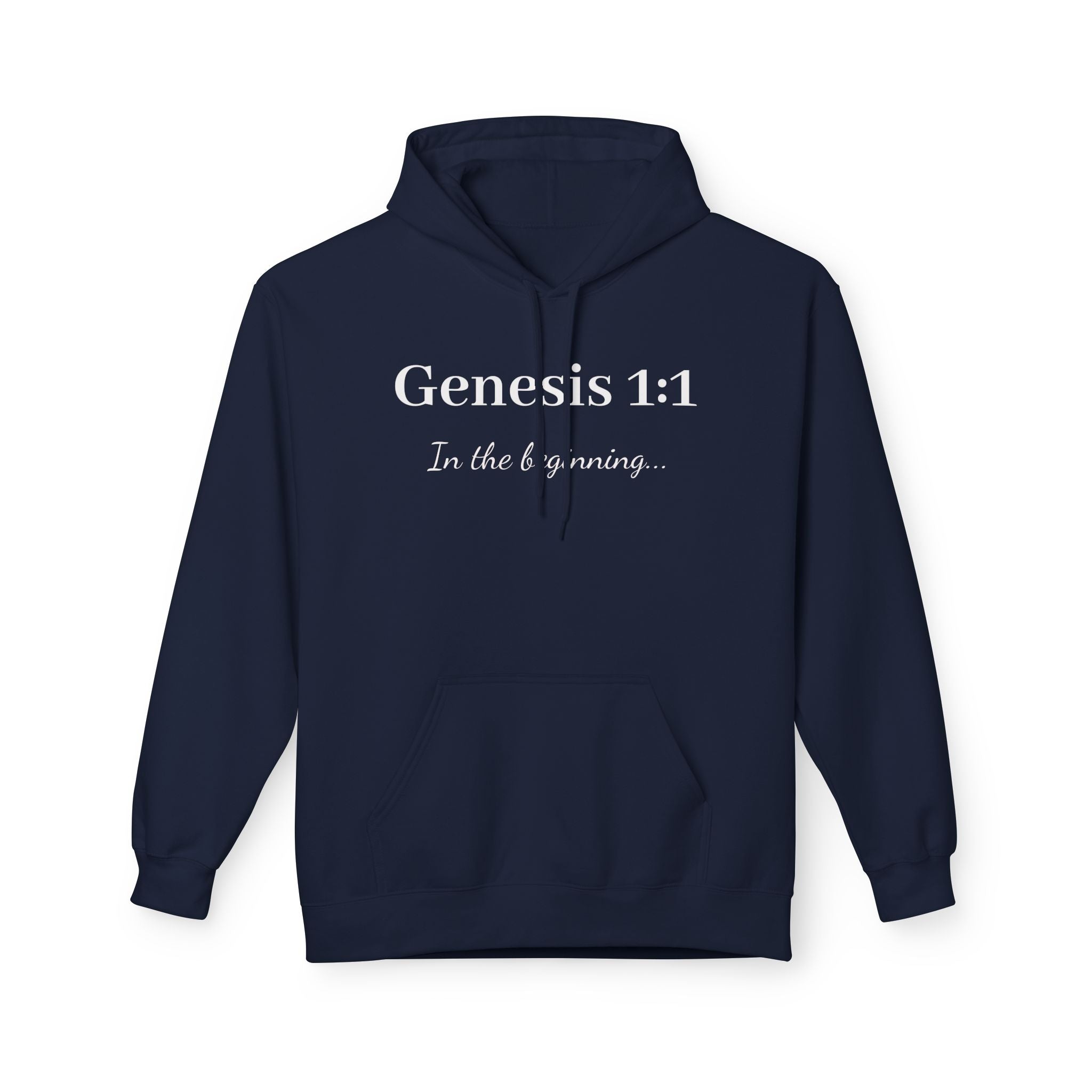 Hoodie — "Genesis 1:1" Faith Scripture Pullover