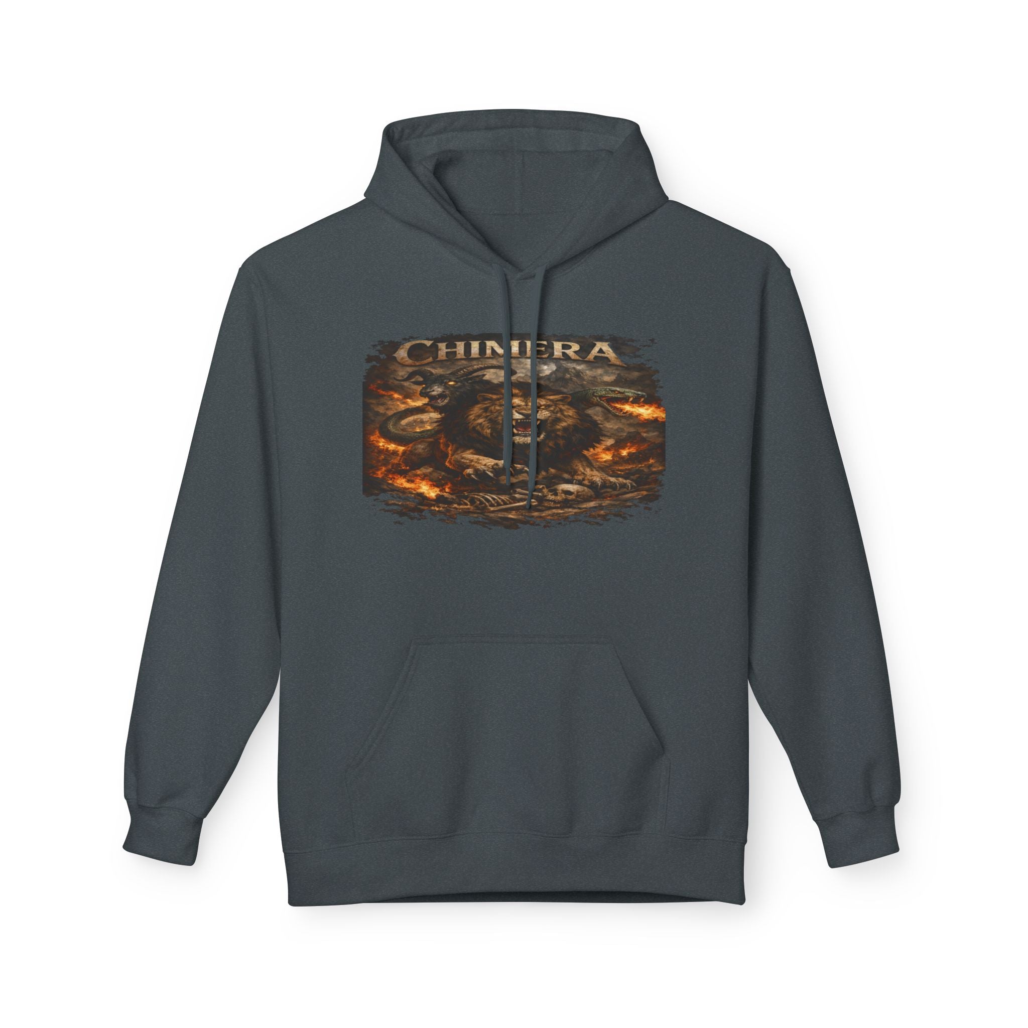 Chimera is a fearsome hybrid creature Hoodie — Fiery Serpent Graphic Pullover