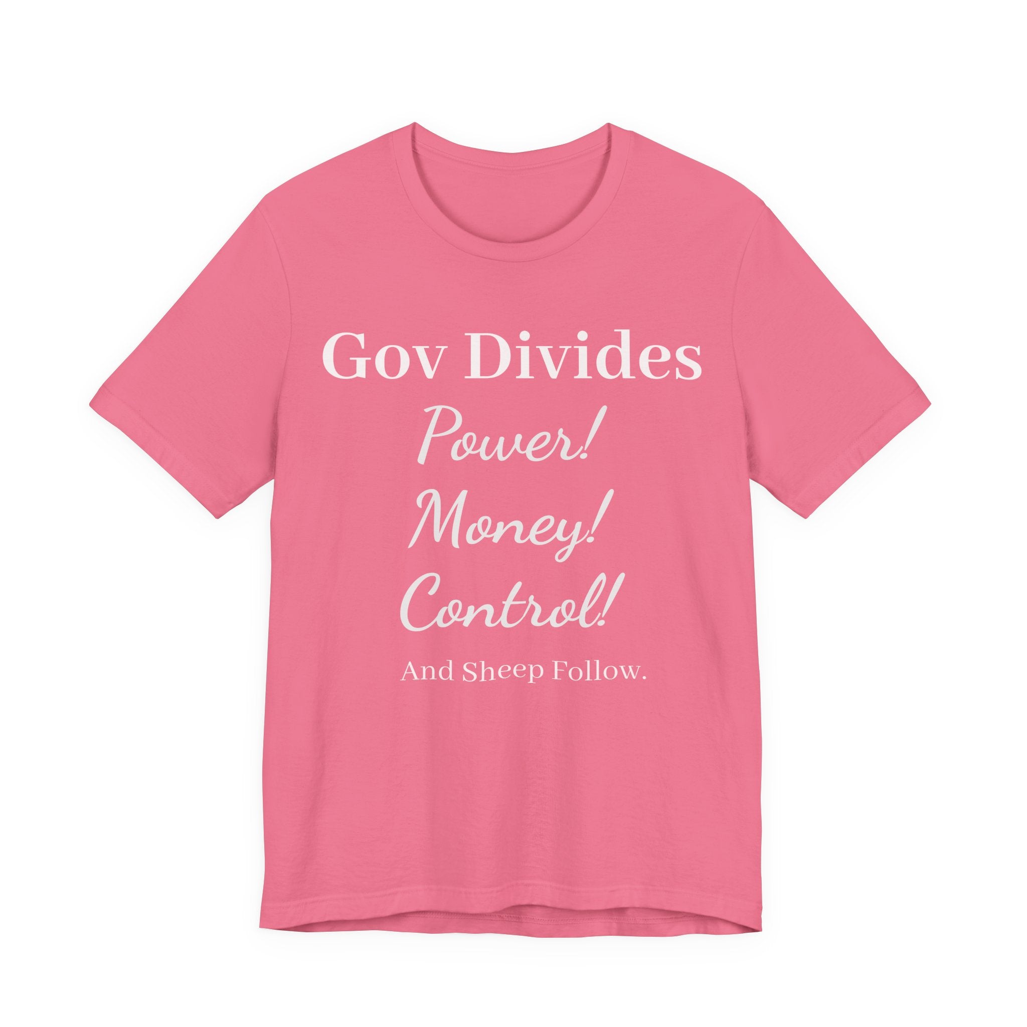 Gov Divides Tee — Pastel Political Statement T-Shirt