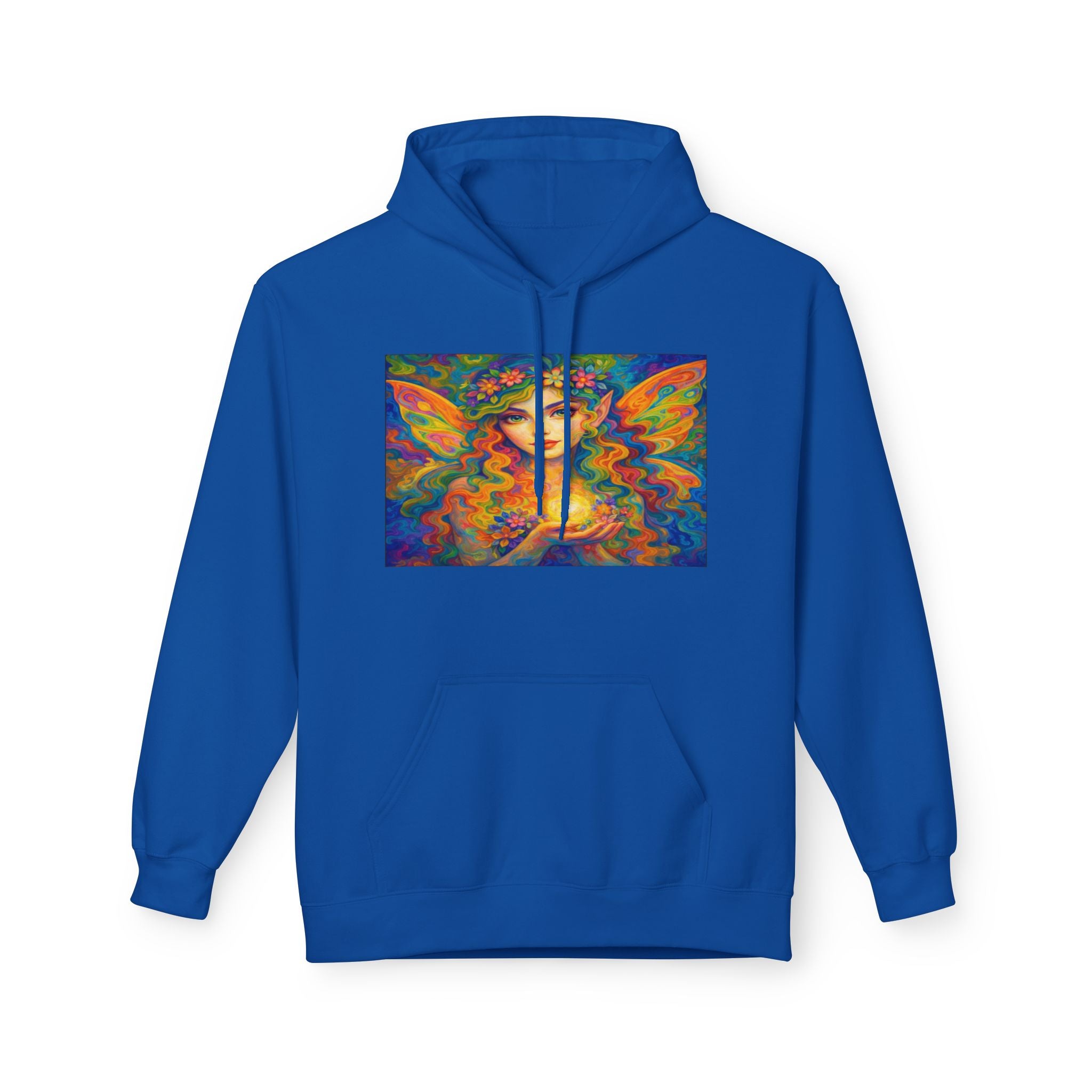 Psychedelic Butterfly fairy cotton Hoodie - Vibrant Tie-Dye Art Pullover