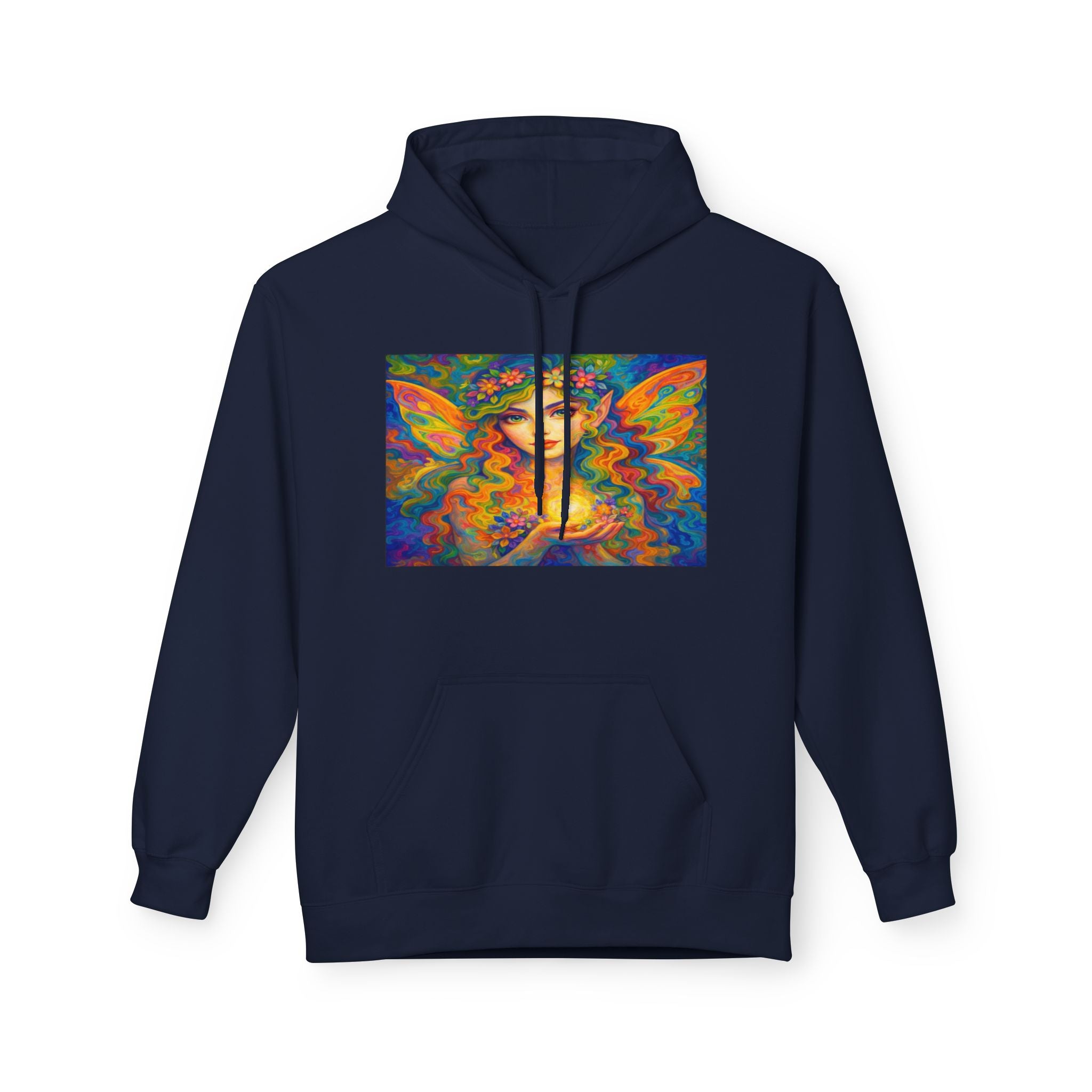 Psychedelic Butterfly fairy cotton Hoodie - Vibrant Tie-Dye Art Pullover