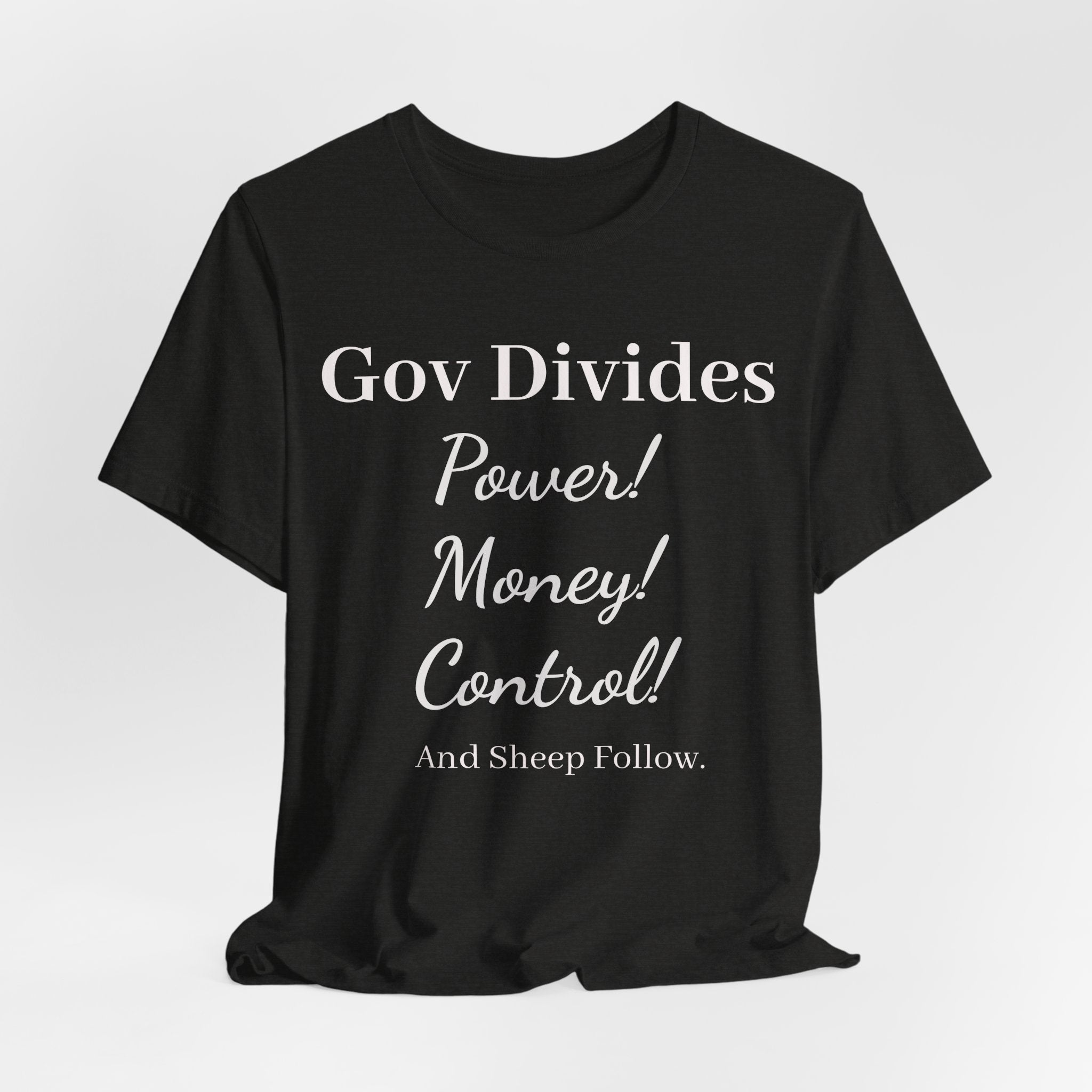 Gov Divides Tee — Pastel Political Statement T-Shirt