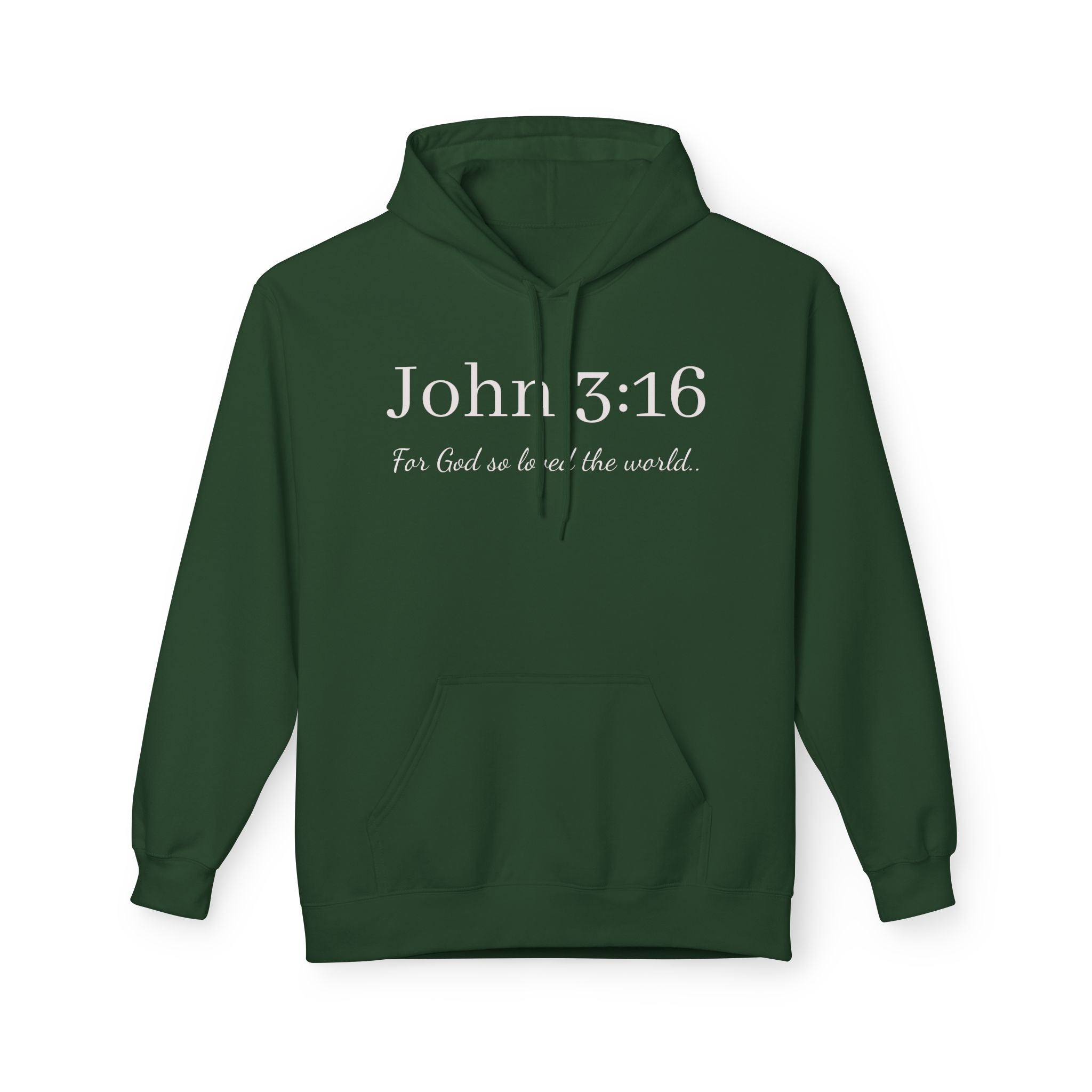 John 3:16 Hoodie – Christian Verse Fleece Pullover