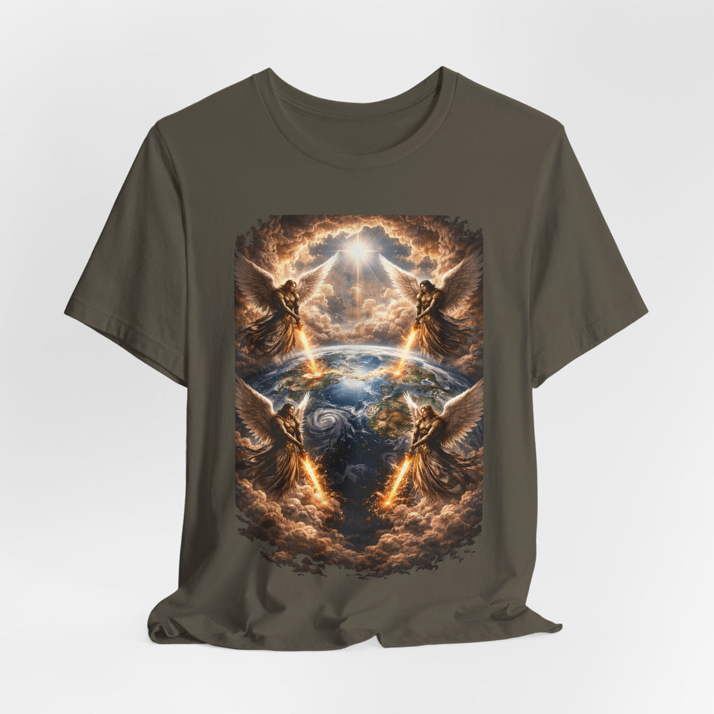 Revelation 7:1 T-Shirt — Heavenly Angel Wings Graphic Tee