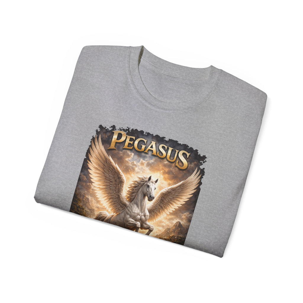 Pegasus Flying Horse Cotton T‑Shirt — Mythical Winged Unicorn Tee