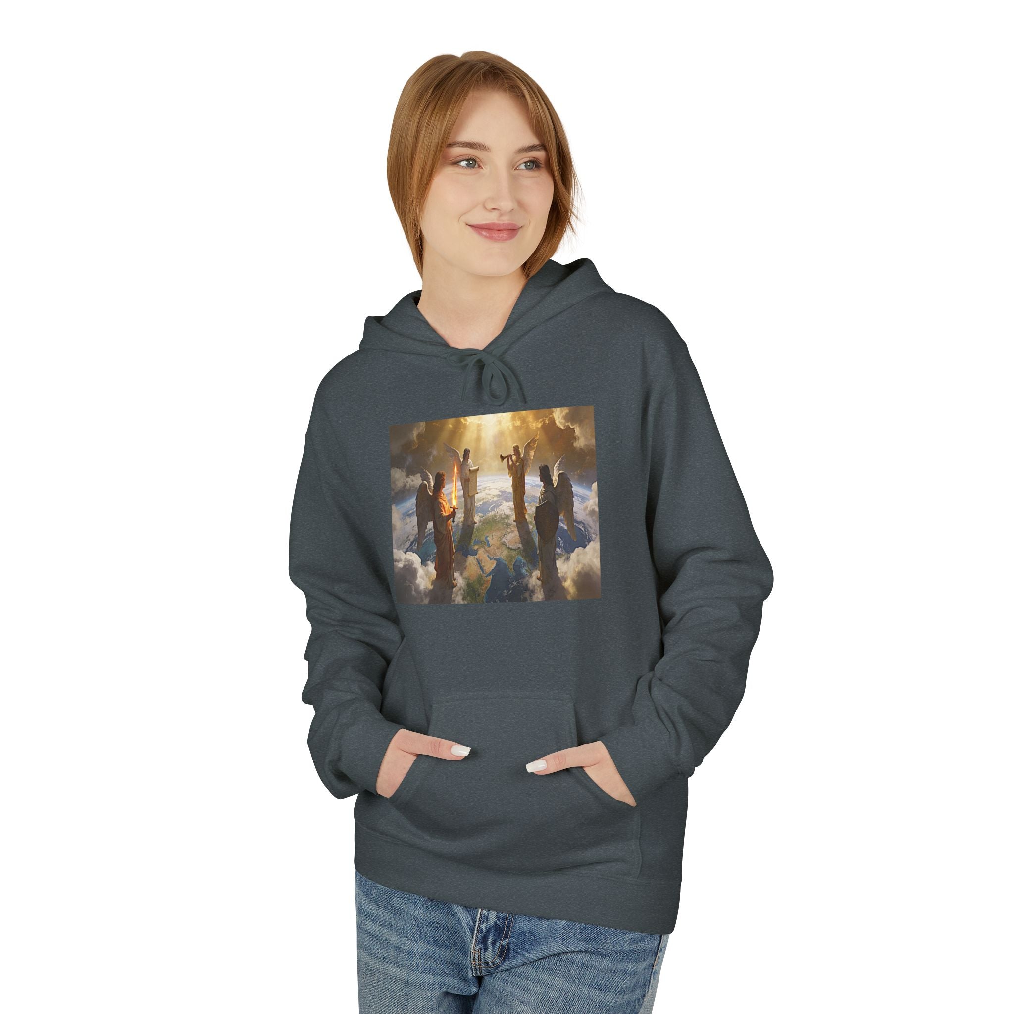 Christian Ascension Hoodie – Jesus and Angels Religious Pullover