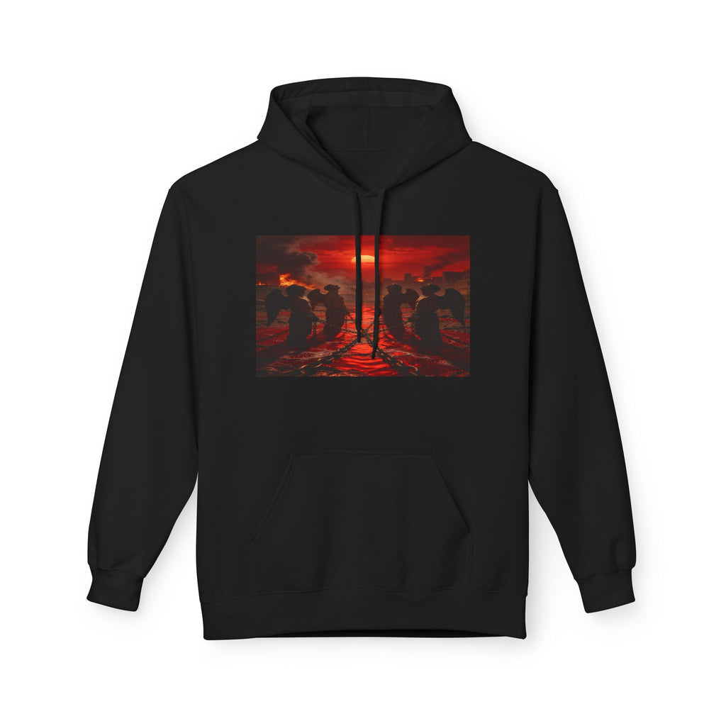 Revelation 9 reveals four fallen angels bound in the Euphrates River! Hoodie!