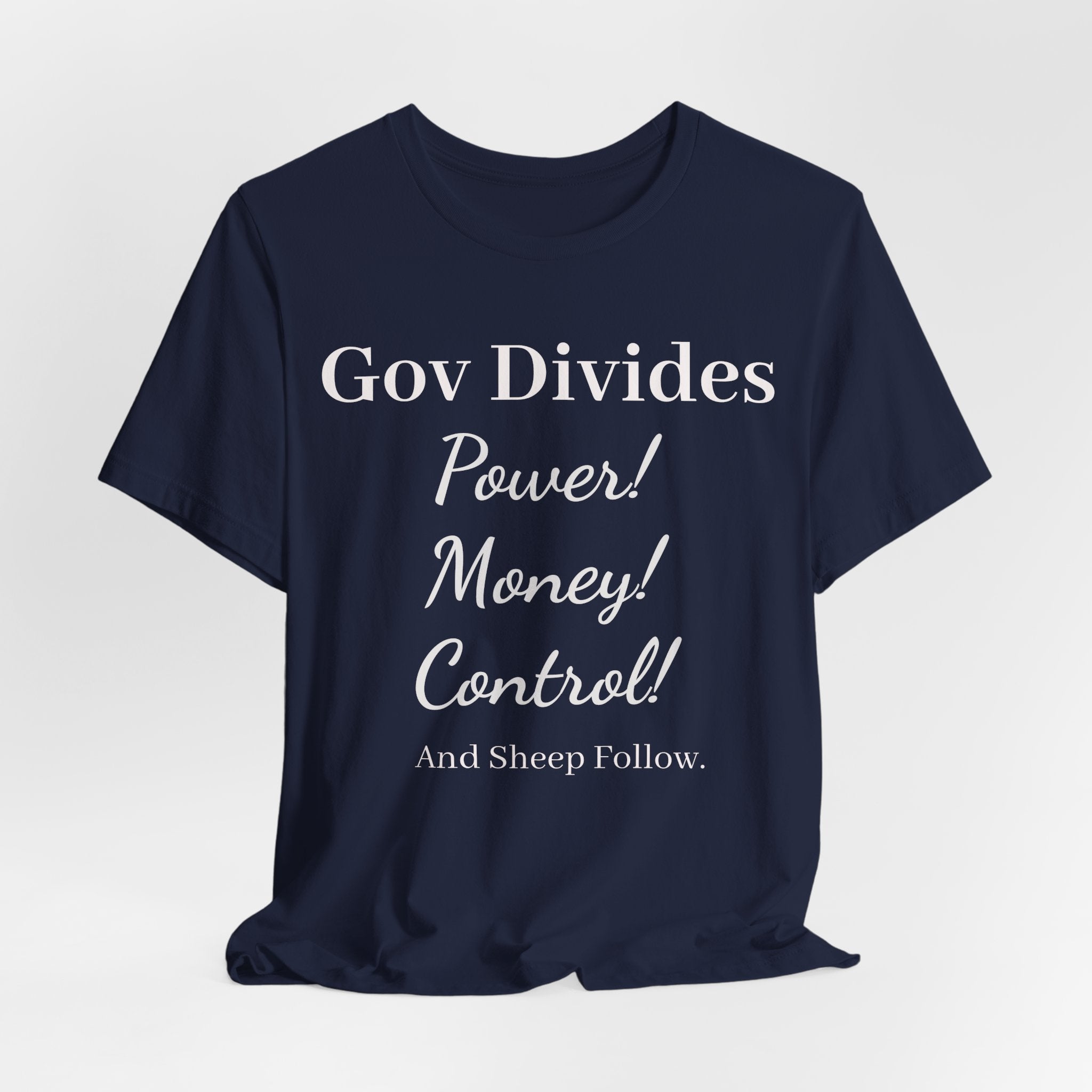 Gov Divides Tee — Pastel Political Statement T-Shirt