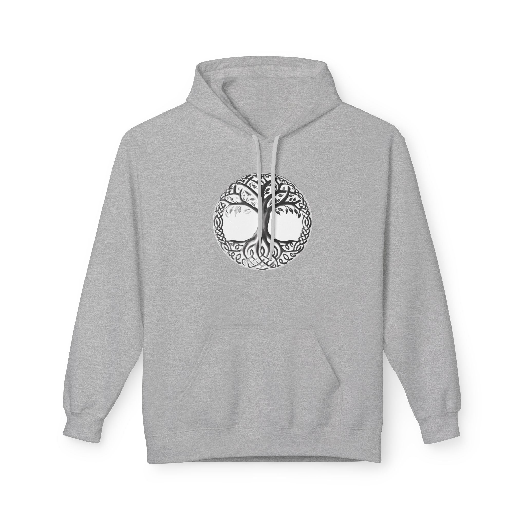 TYggdrasil tree of Life Cotton Hoodie – Intricate Celtic Woodland Symbol Sweatshirt