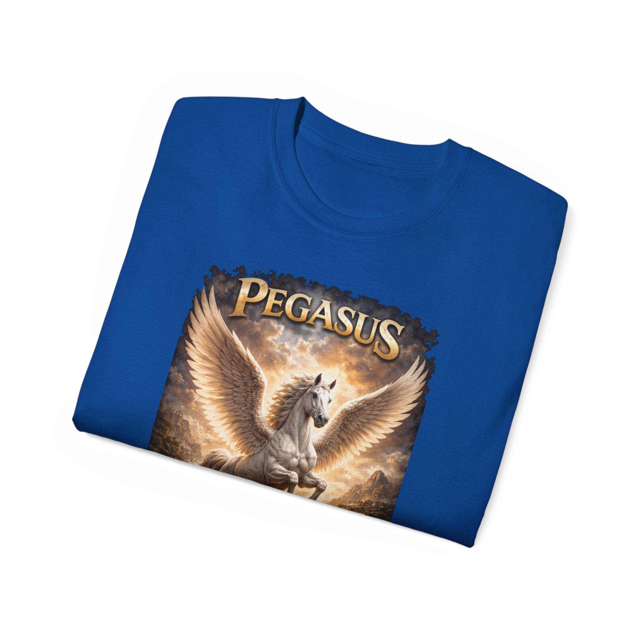 Pegasus Flying Horse Cotton T‑Shirt — Mythical Winged Unicorn Tee