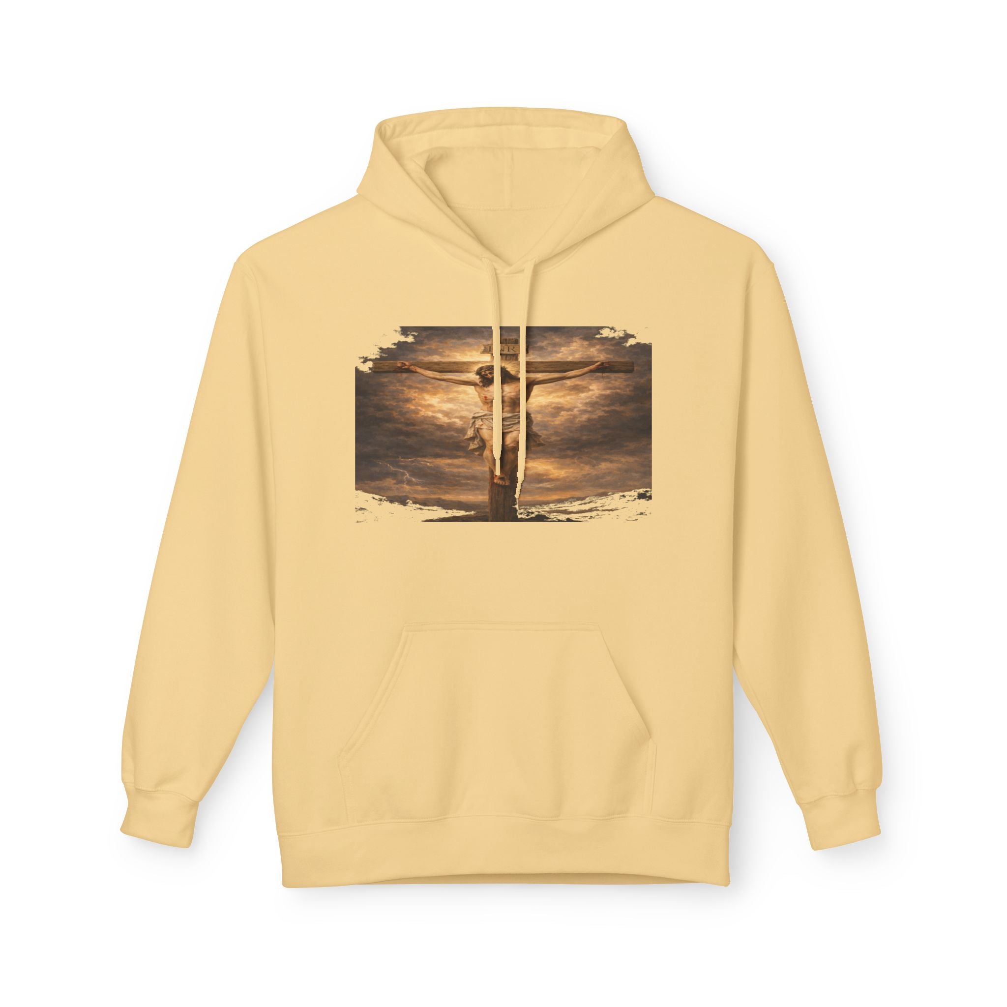 Jesus Christ on the Cross -Hoodie — Christian Faith Inspirational Pullover