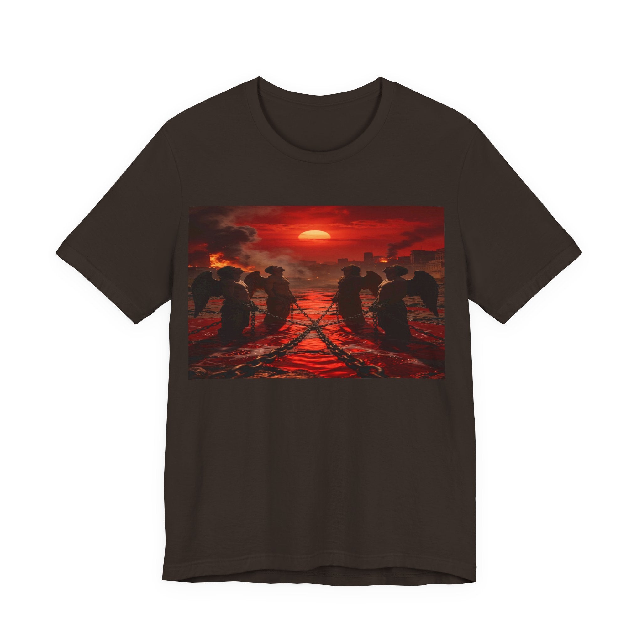 Angles Revelation 9 reveals four fallen angels bound in the Euphrates RiverShort Sleeve Tee