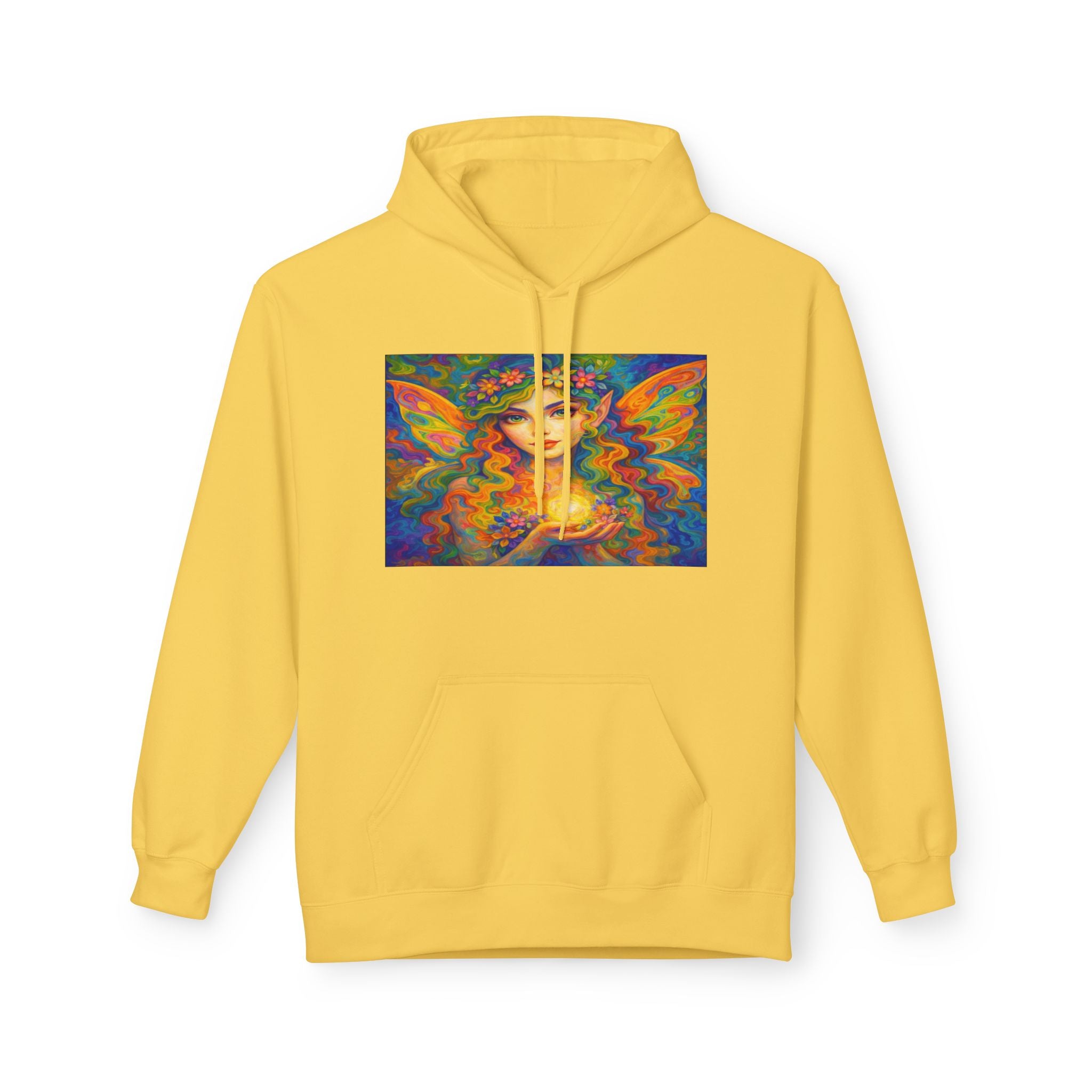 Psychedelic Butterfly fairy cotton Hoodie - Vibrant Tie-Dye Art Pullover