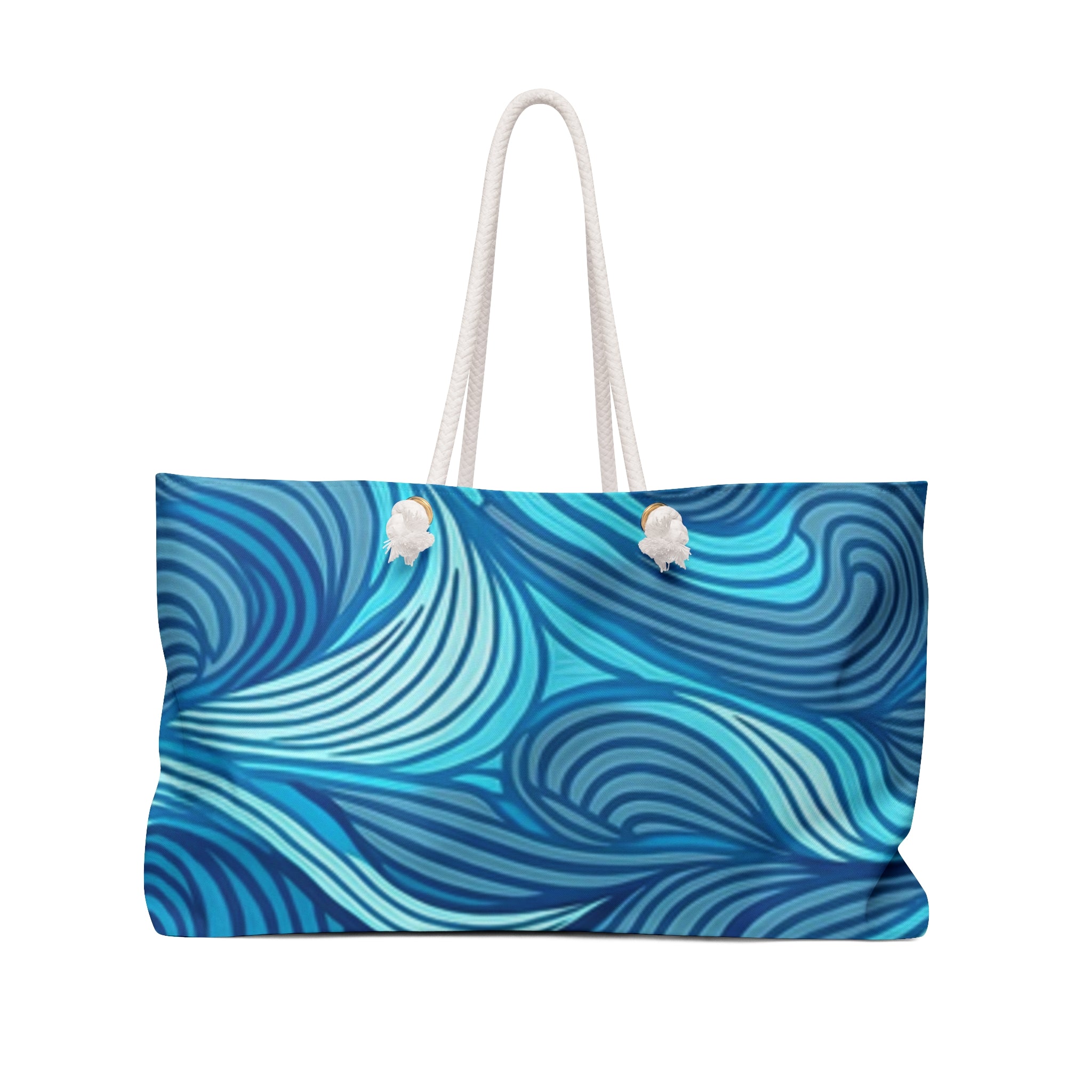 Blue Wave Weekender Bag — Ocean Swirl Travel Tote