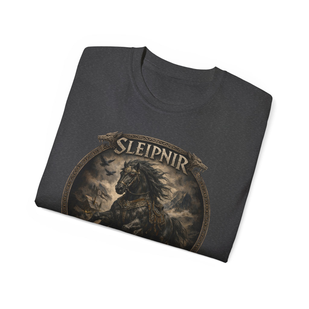 Sleipnir Norse Mythology Cotton Tee — Sleipnir – Odin’s Eight-Legged HorseT-Shirt