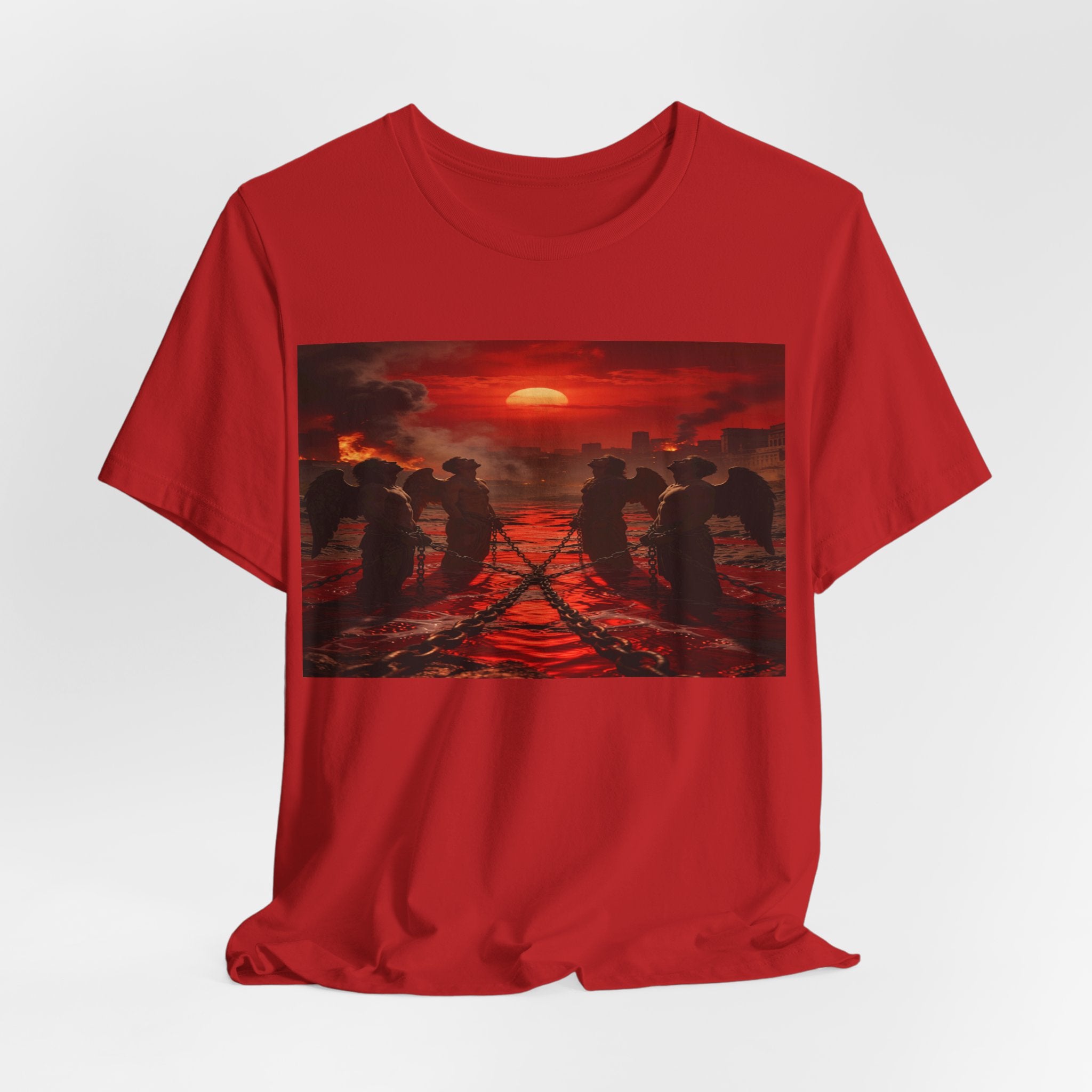Angles Revelation 9 reveals four fallen angels bound in the Euphrates RiverShort Sleeve Tee