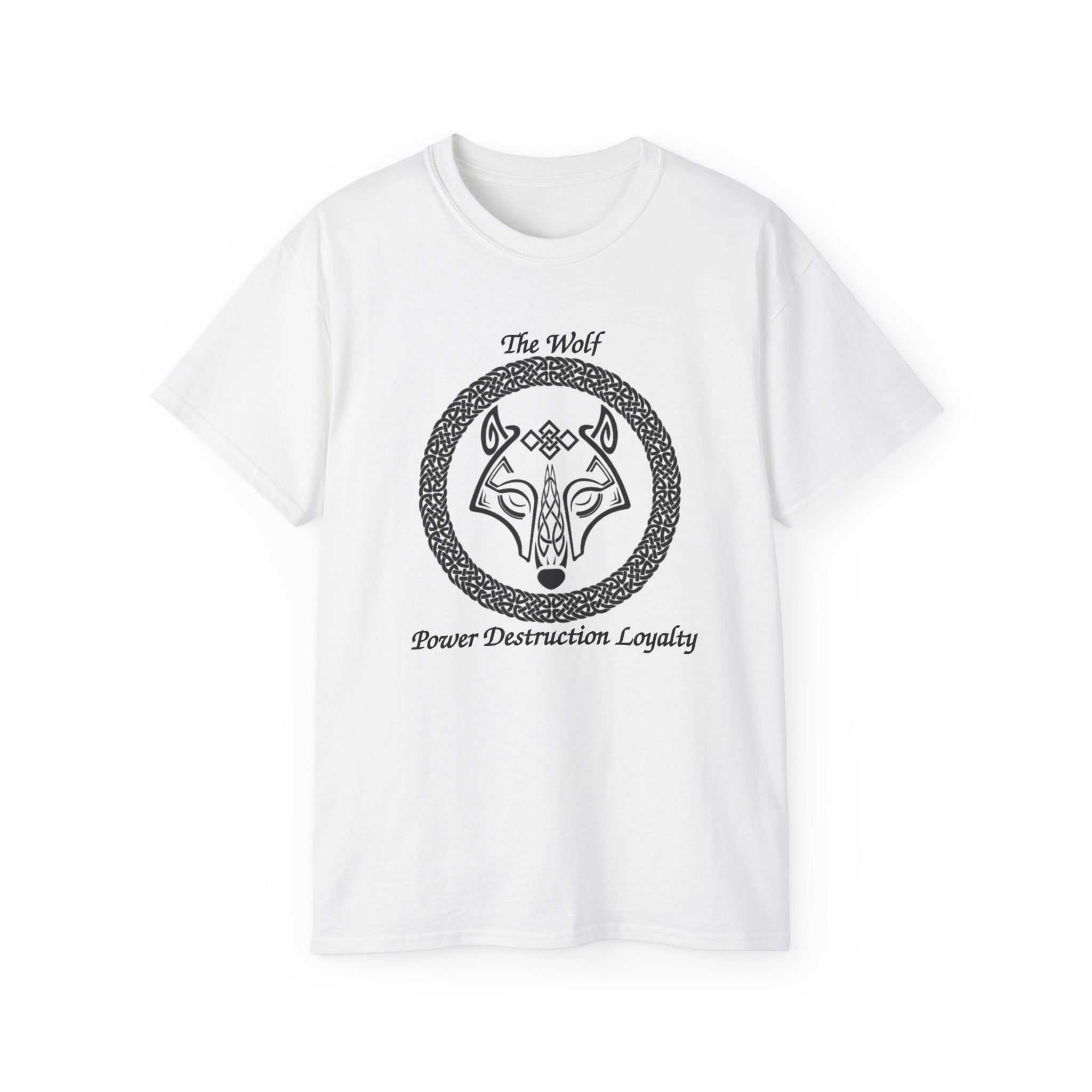 Cotton Wolf Emblem T-Shirt — "The Wolf" Power, Destruction & Loyalty Graphic Tee