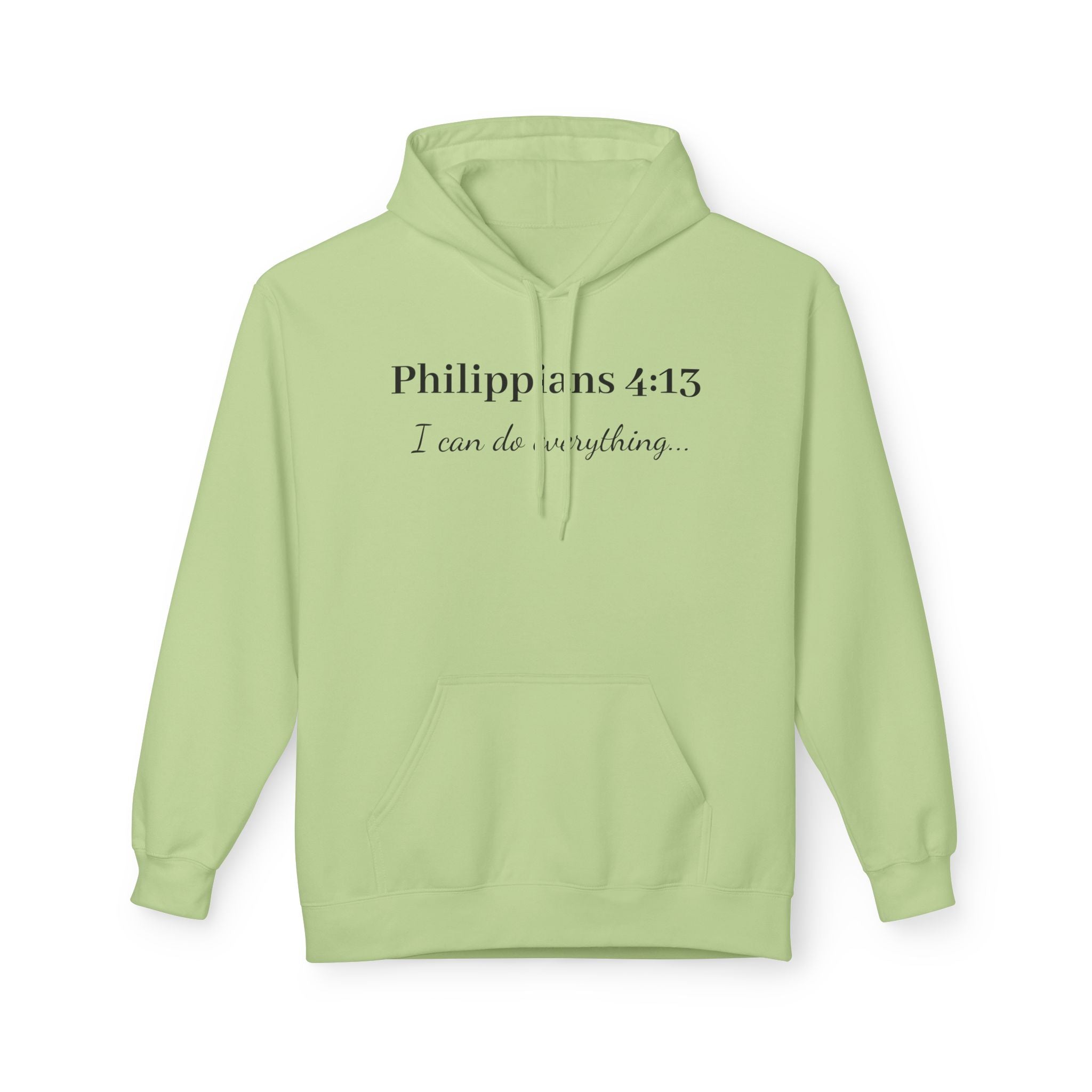 Philippians 4:13 Hoodie — "I Can Do Anything" Christian Faith Pullover