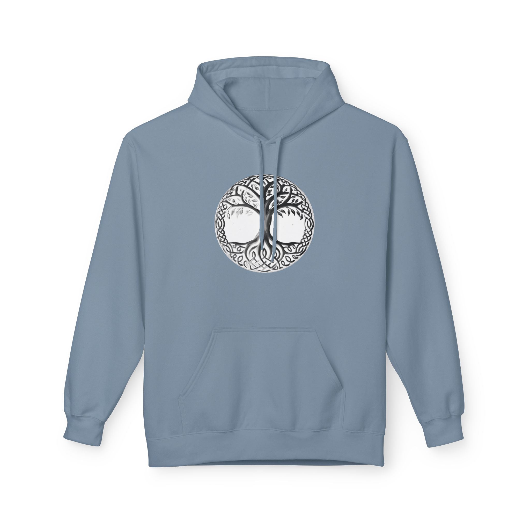 TYggdrasil tree of Life Cotton Hoodie – Intricate Celtic Woodland Symbol Sweatshirt
