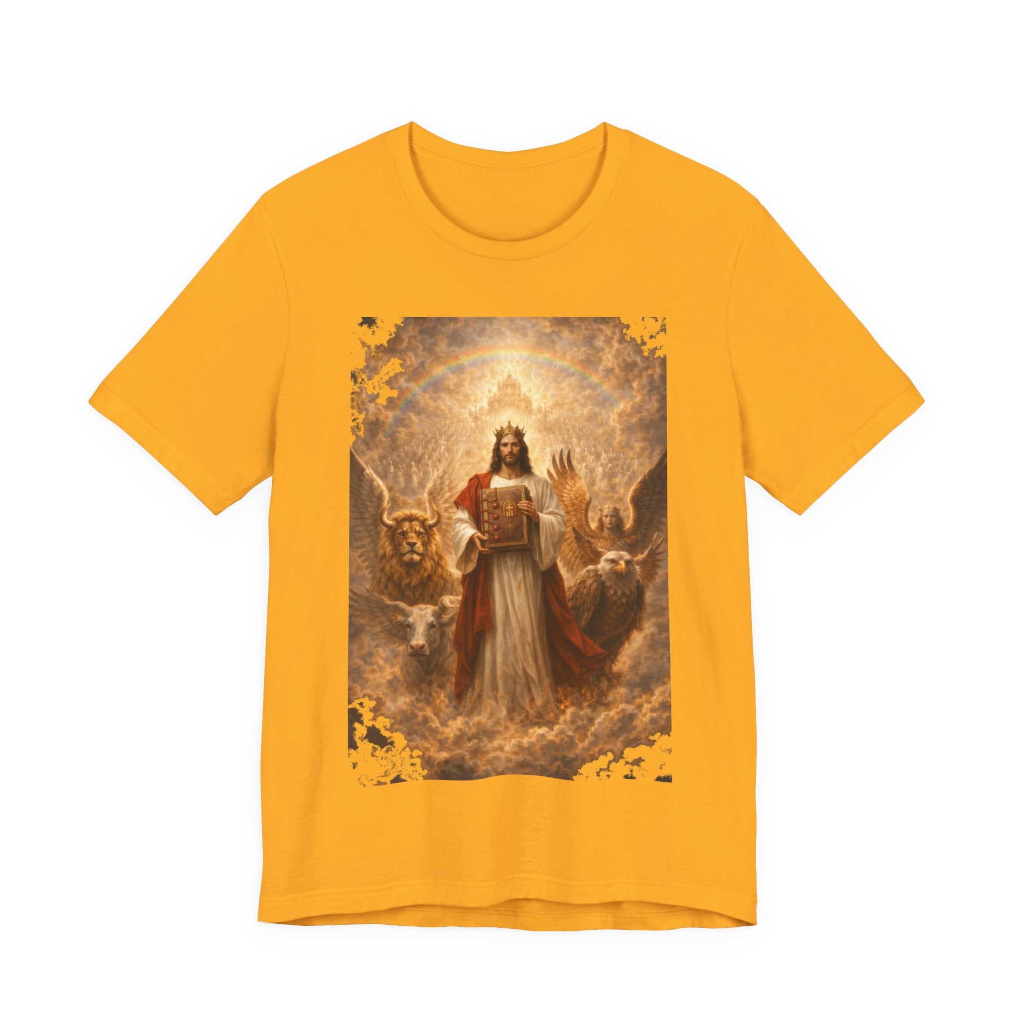 Jesus Christ The Lamb of God-Book of Judgment —  Religious T‑Shirt(Revelation 5:5-7)