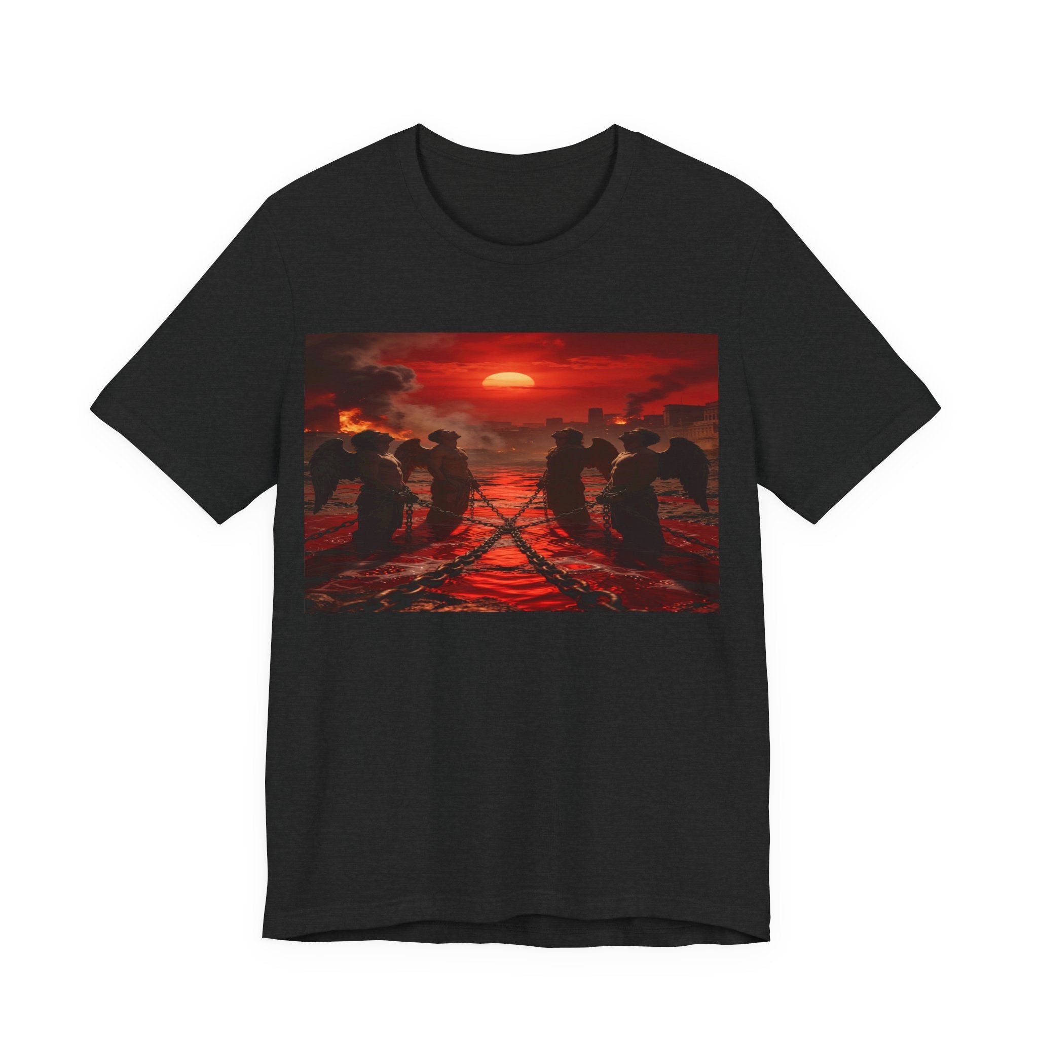 Angles Revelation 9 reveals four fallen angels bound in the Euphrates RiverShort Sleeve Tee