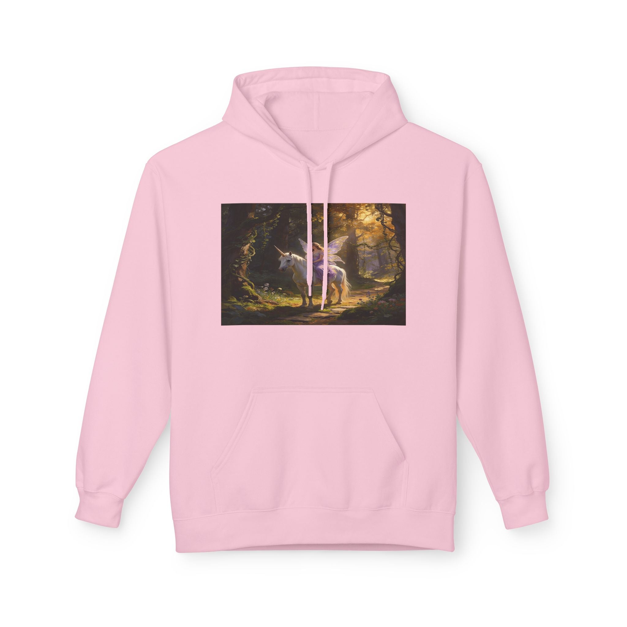 Unocron Forest Pathway Hoodie — Mystical Woodland Sunset Sweatshirt