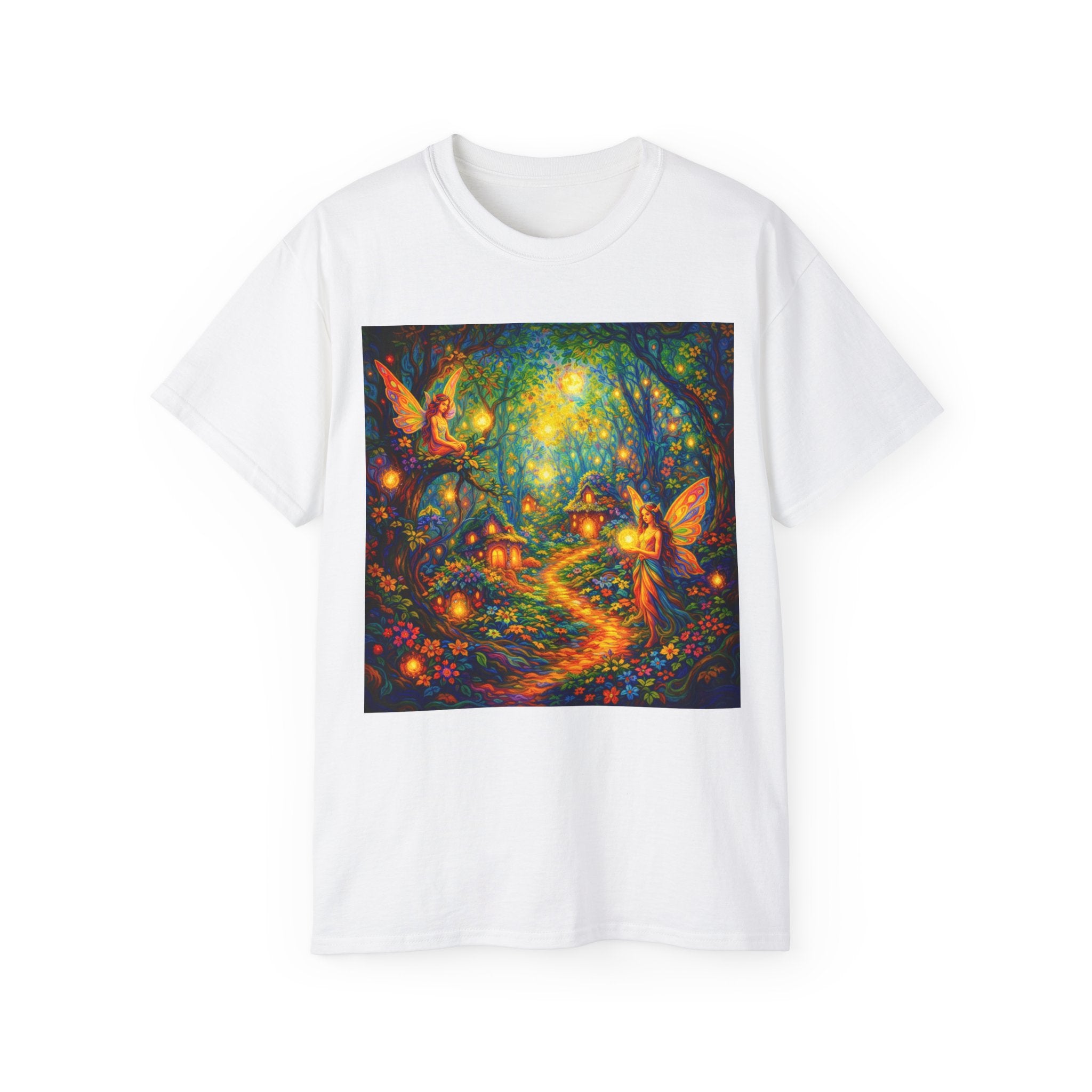 Fairy Forest Cotton T-Shirt — Whimsical Glow Woodland Tee
