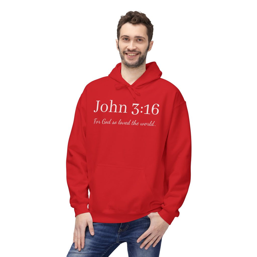 John 3:16 Hoodie – Christian Verse Fleece Pullover