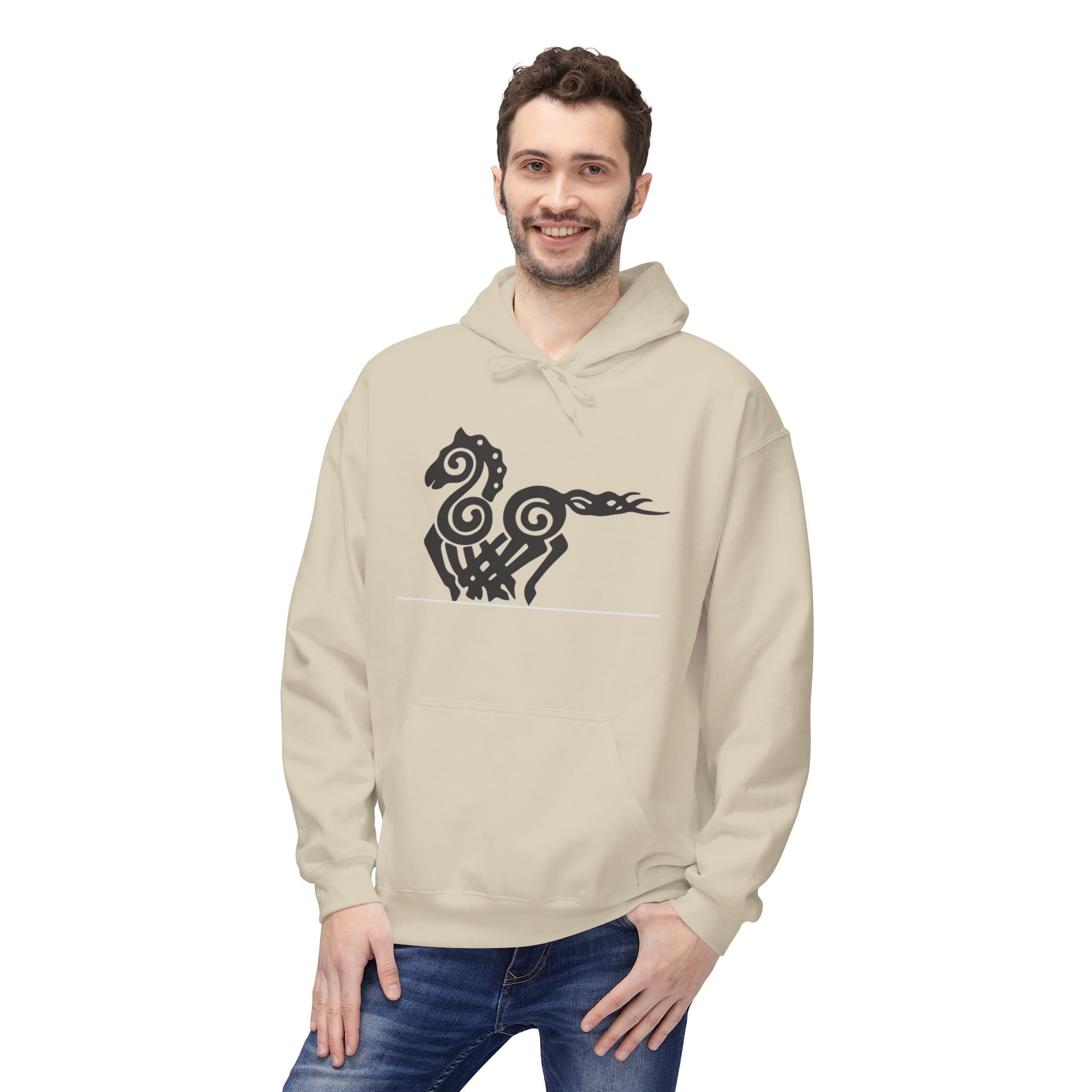 Viking Tribal Hoodie - Nordic Norse Myth Design