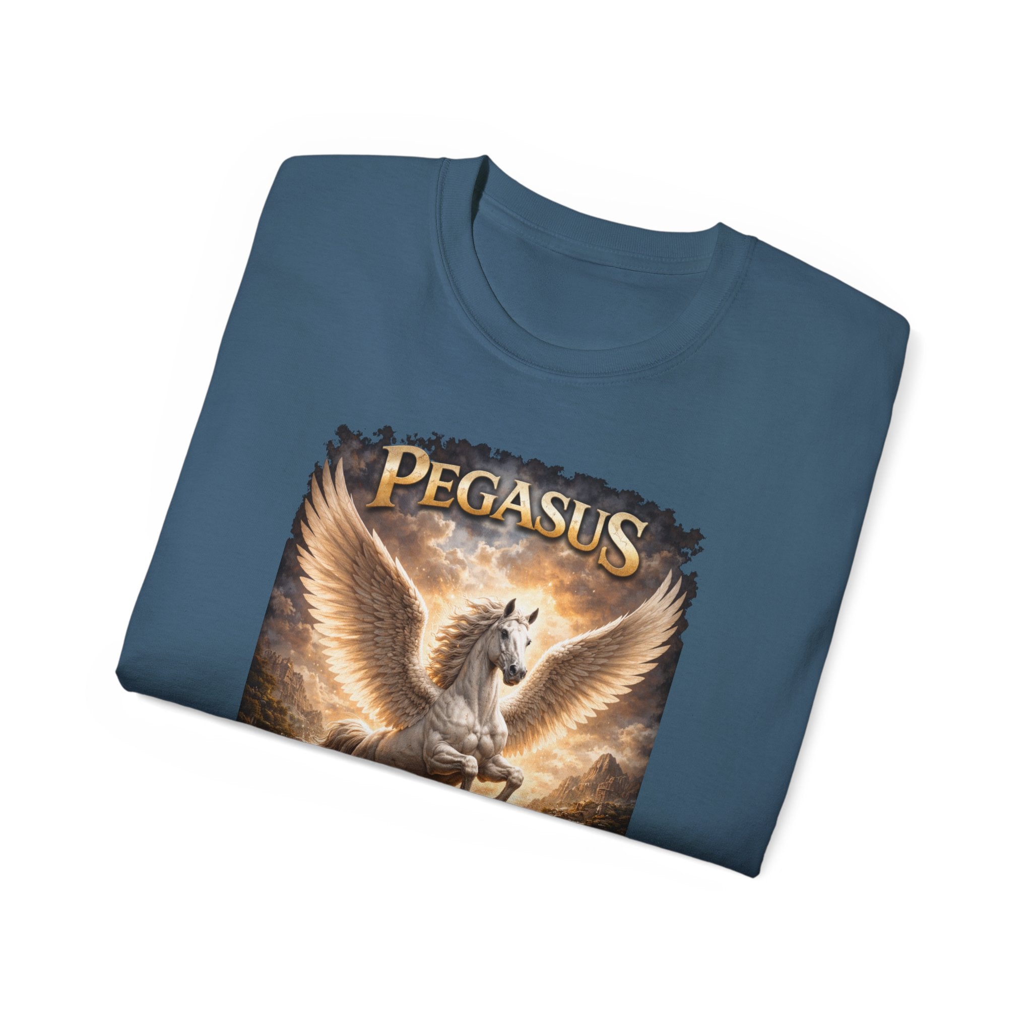 Pegasus Flying Horse Cotton T‑Shirt — Mythical Winged Unicorn Tee