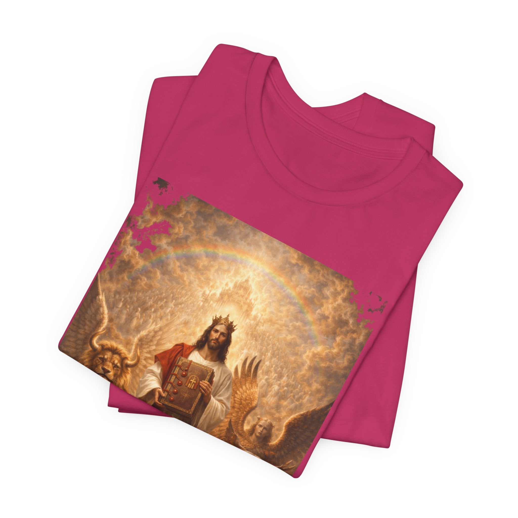 Jesus Christ The Lamb of God-Book of Judgment —  Religious T‑Shirt(Revelation 5:5-7)