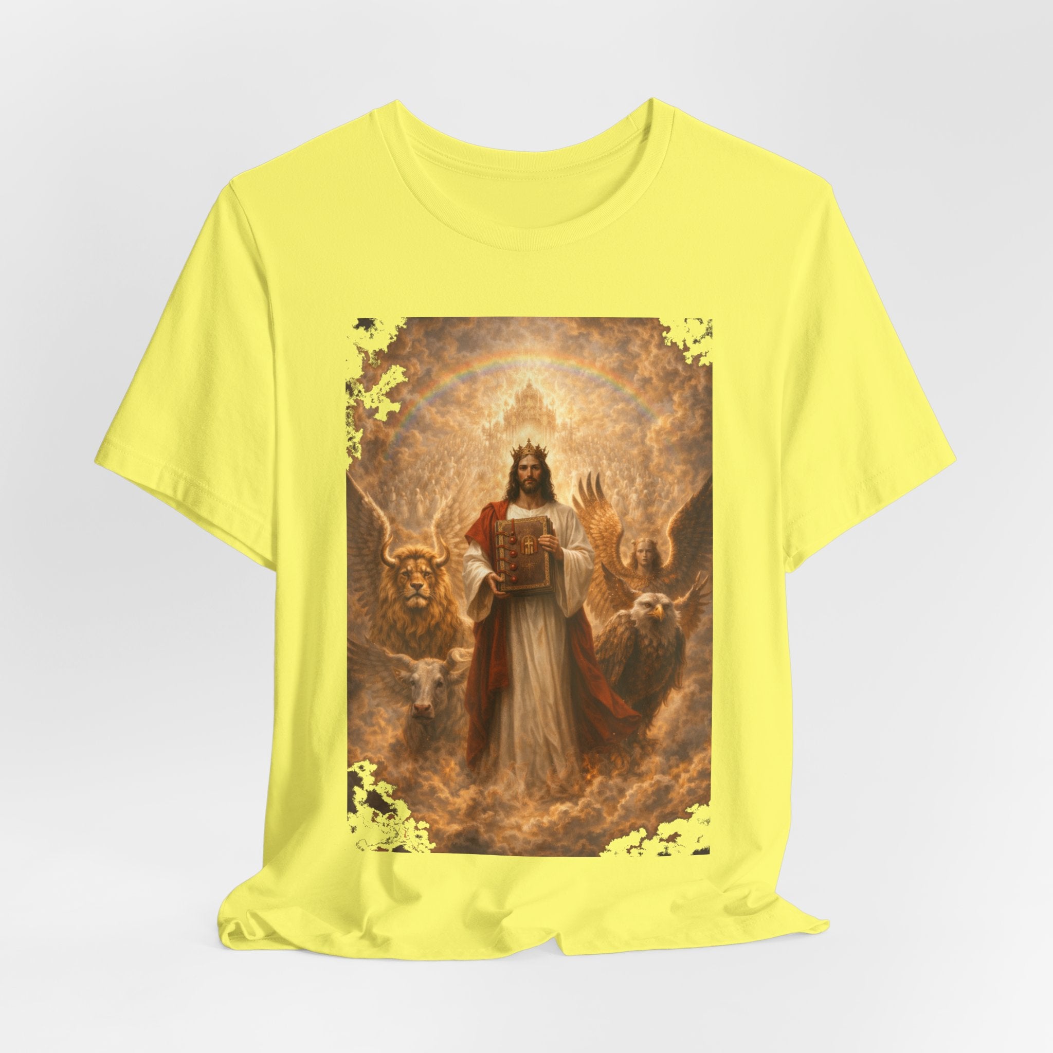 Jesus Christ The Lamb of God-Book of Judgment —  Religious T‑Shirt(Revelation 5:5-7)
