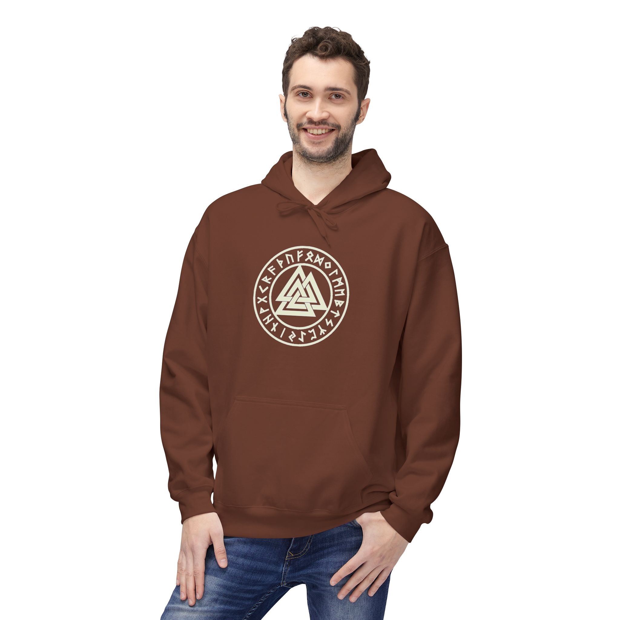 Viking  Rune Hoodie — Valknut Rune  — Norse Viking Symbol for the slain warrior