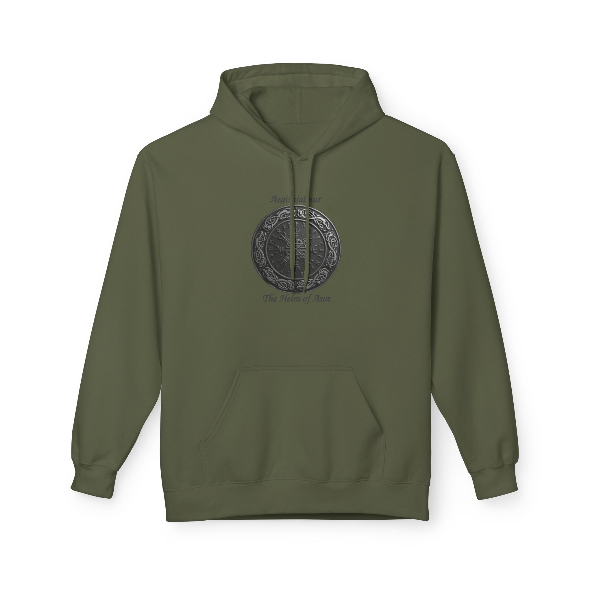 Aegishjalmur The Helm of Awe and Terror – Viking Symbols of protection Hoodie —