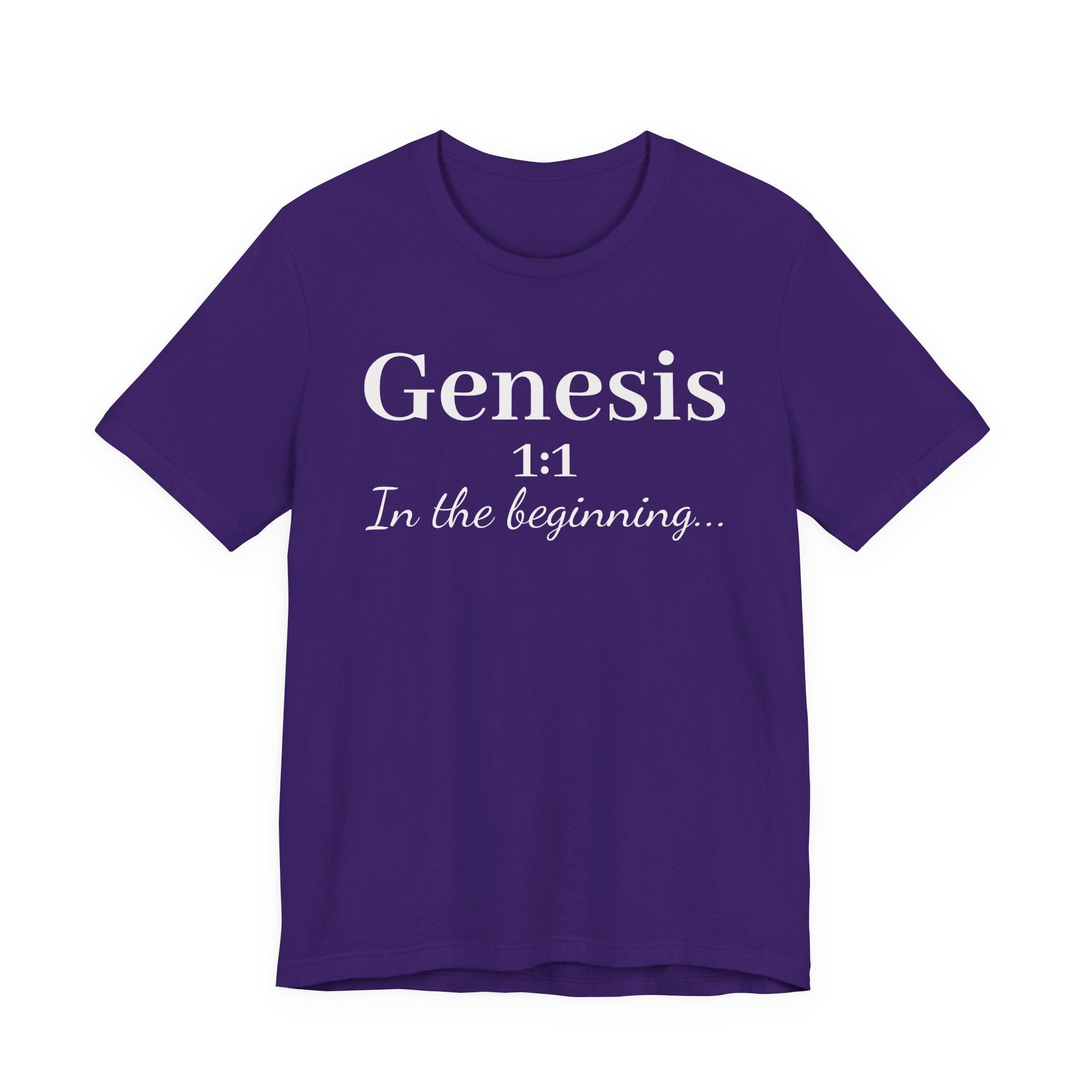 Biblical Genesis 1:1 T‑Shirt – "In the beginning..." Christian Scripture Tee
