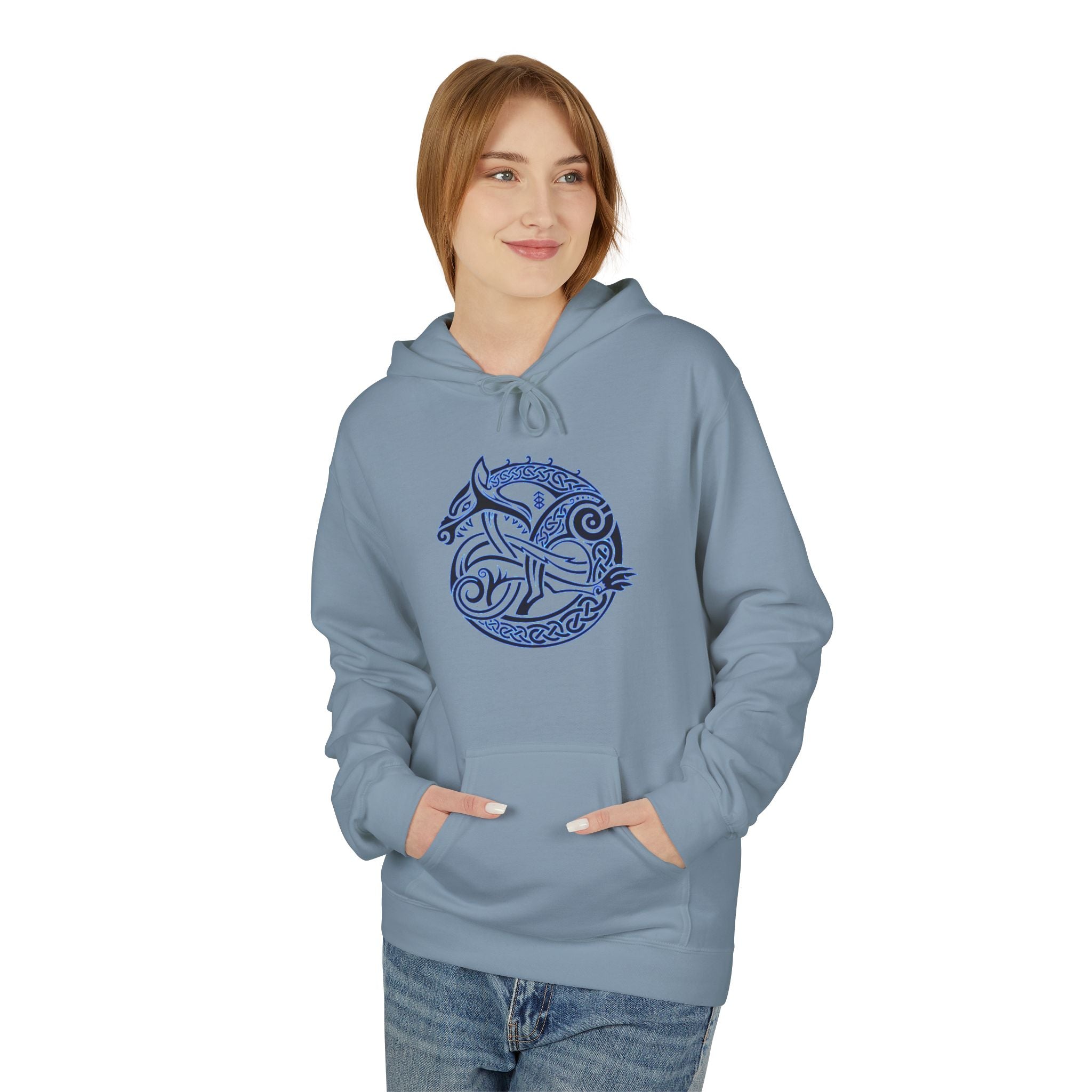 Celtic Wolf Circle Hoodie —The Wolf – A Symbol of Power, Destruction, and Loyalty