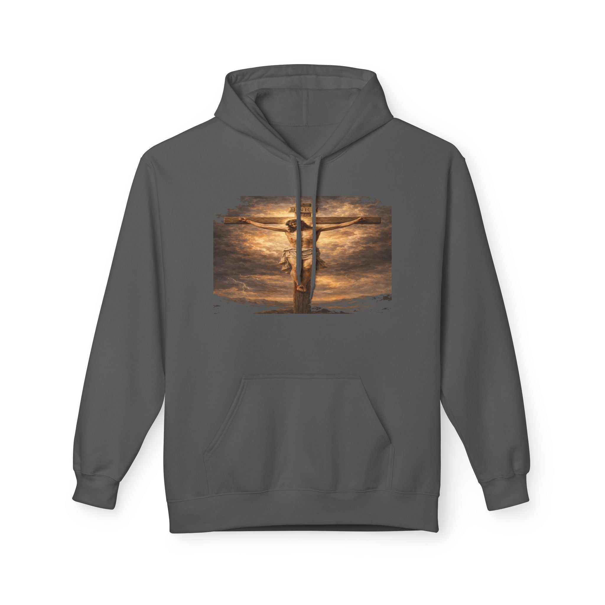 Jesus Christ on the Cross -Hoodie — Christian Faith Inspirational Pullover