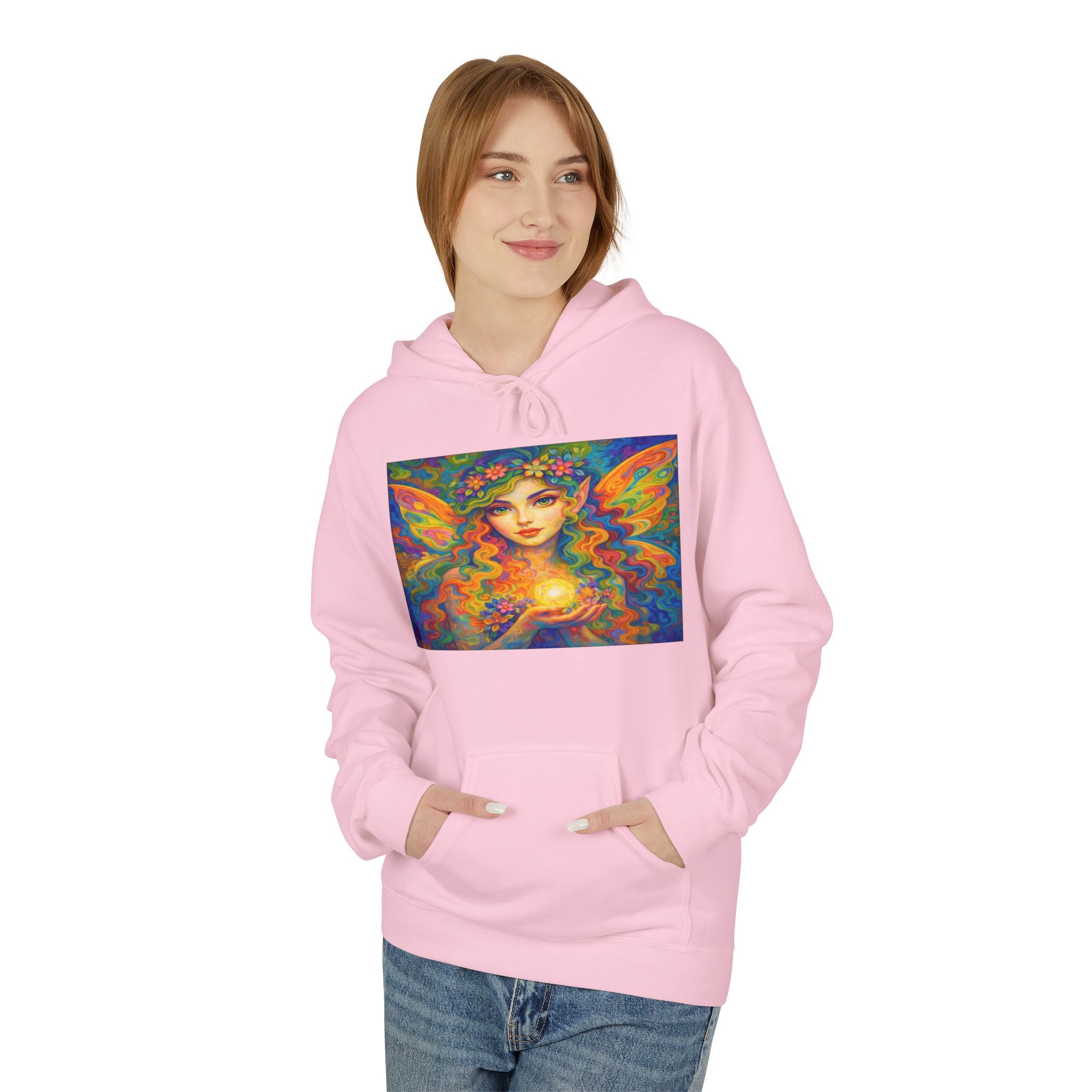 Psychedelic Butterfly fairy cotton Hoodie - Vibrant Tie-Dye Art Pullover