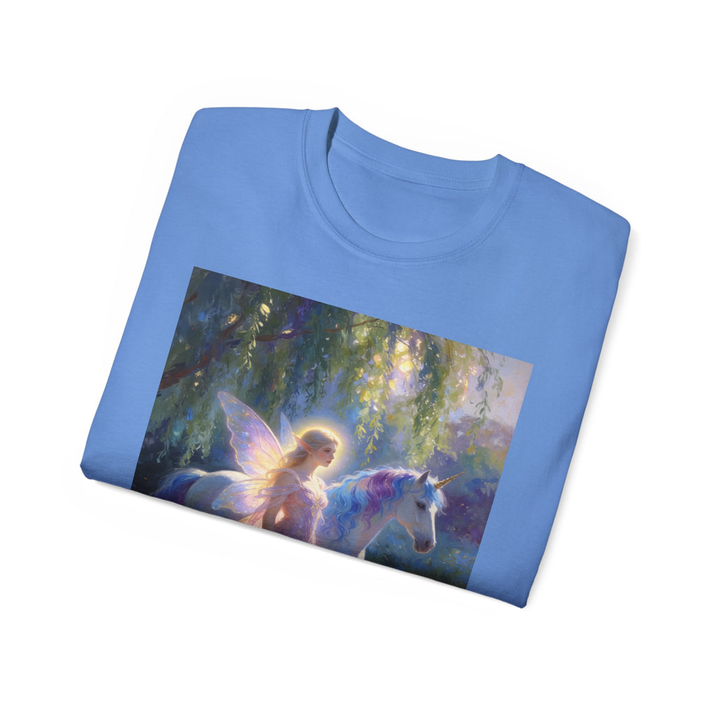 Fairy and Unicorn Dream Cotton  Tee — Ethereal Fantasy T‑Shirt