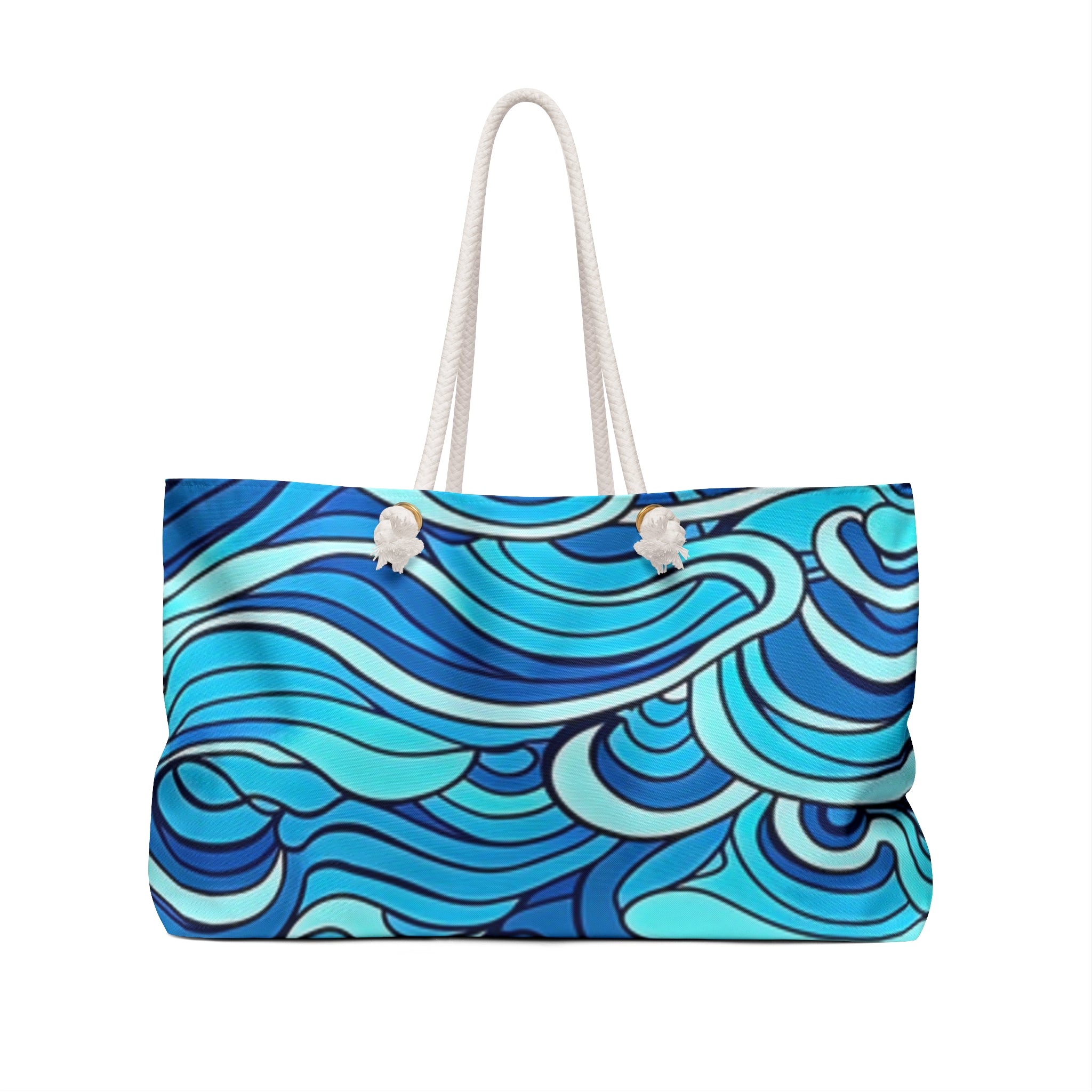 Beach Wave Weekender Bag — Blue Ocean Travel Tote