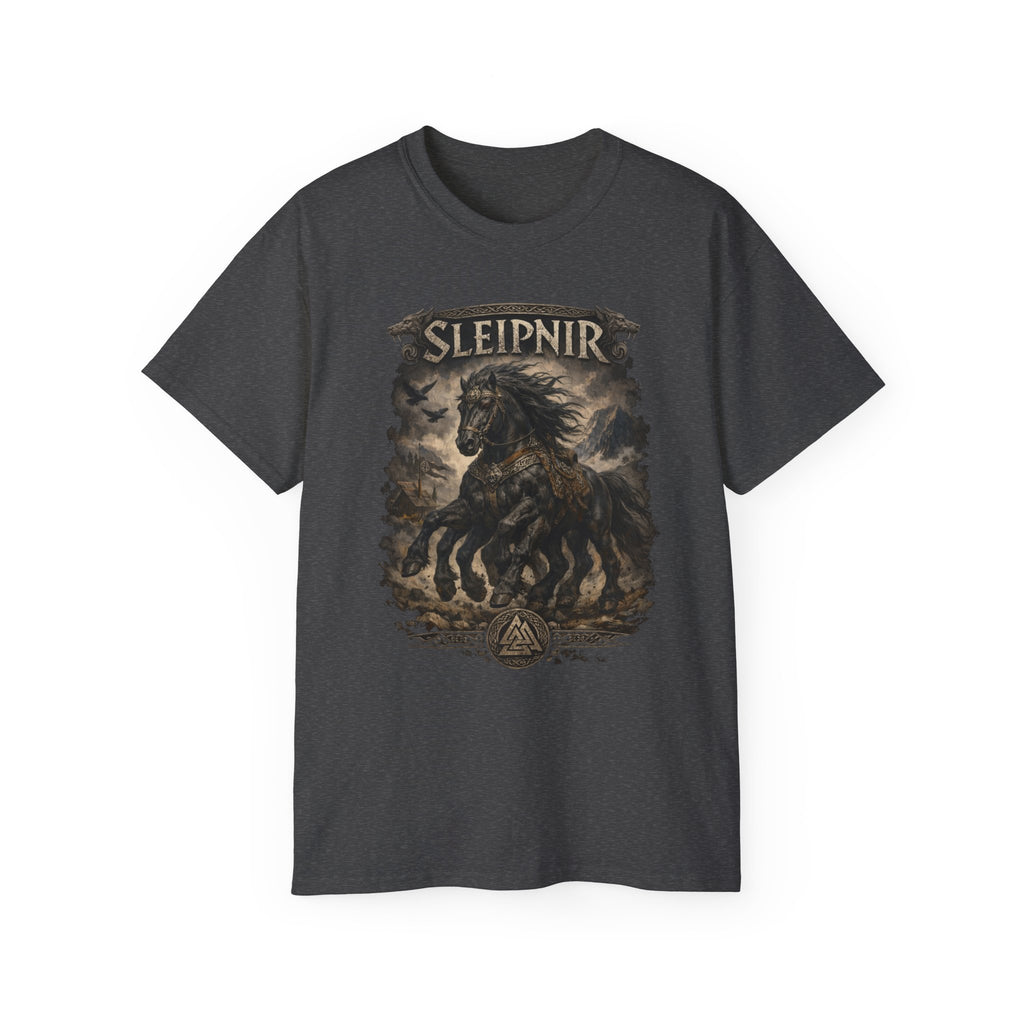 Sleipnir Norse Mythology Cotton T-Shirt —Odin’s Eight-Legged Horse