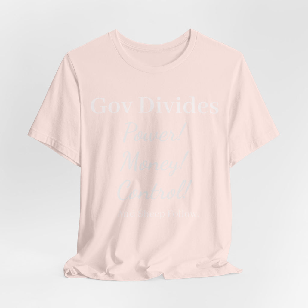 Gov Divides Tee — Pastel Political Statement T-Shirt