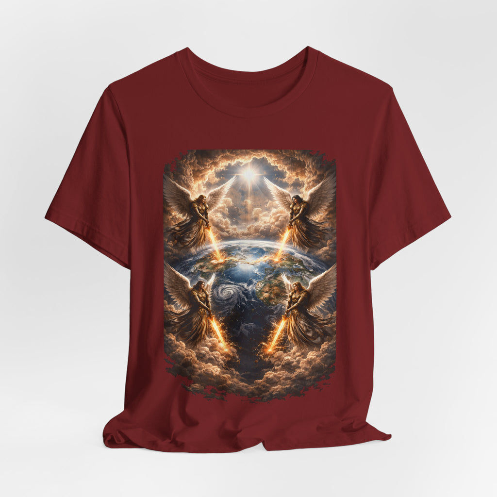 Revelation 7:1 T-Shirt — Heavenly Angel Wings Graphic Tee