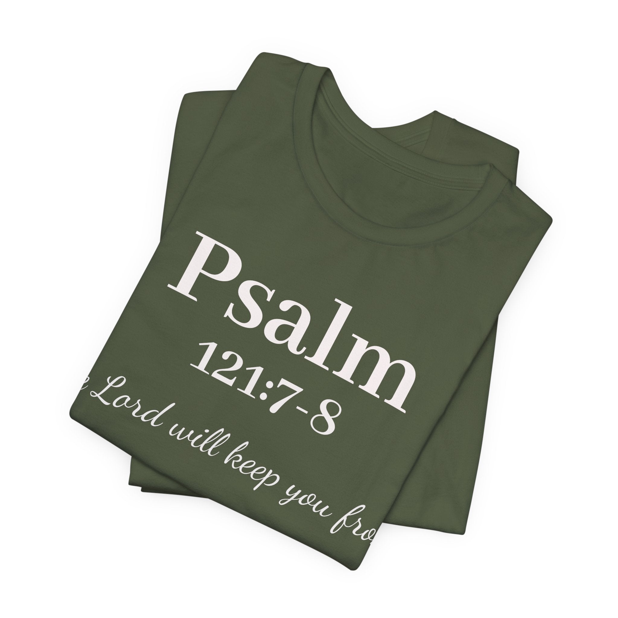 Psalm 121:7-8 Tee — "The Lord will keep you from" Christian Faith T‑Shirt
