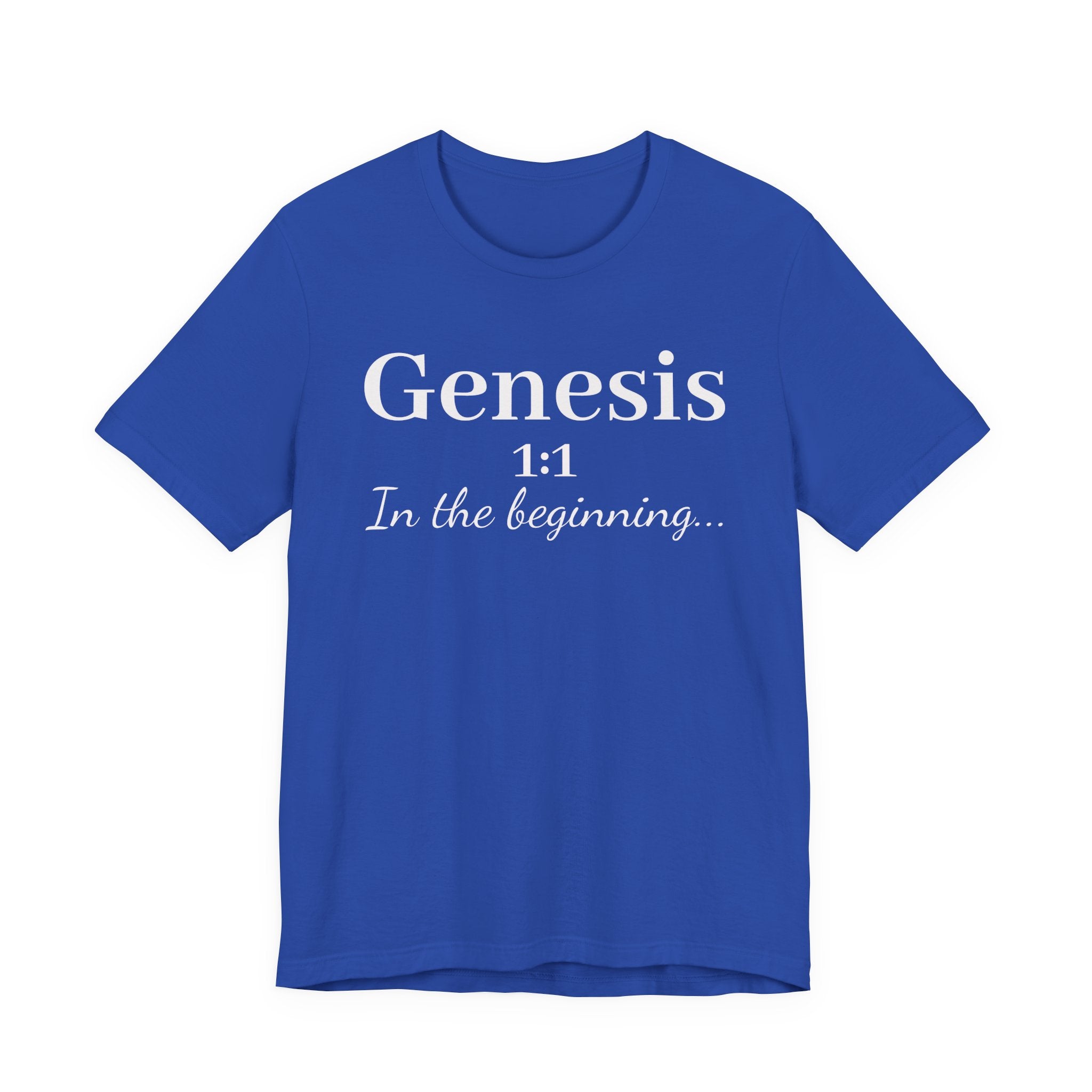 Biblical Genesis 1:1 T‑Shirt – "In the beginning..." Christian Scripture Tee