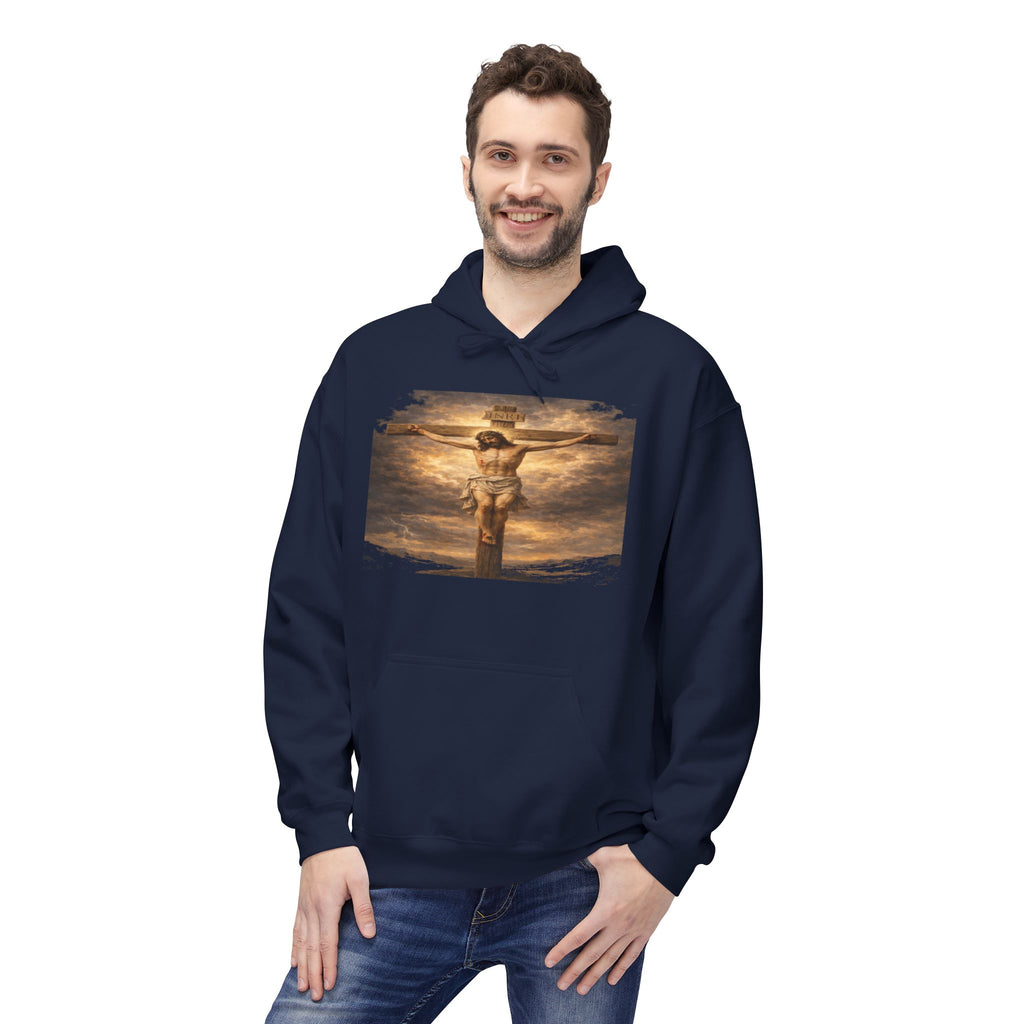 Jesus Christ on the Cross -Hoodie — Christian Faith Inspirational Pullover