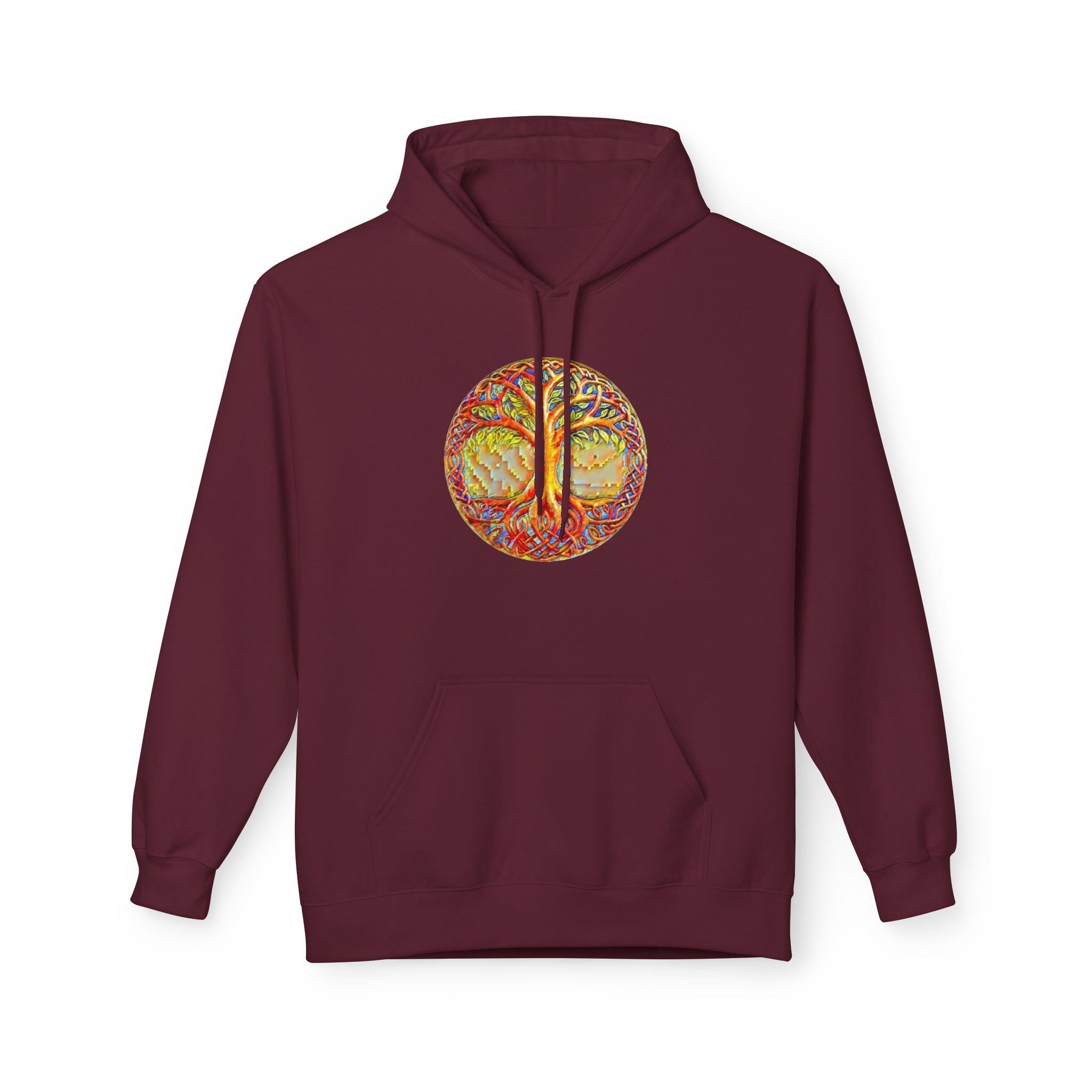 Yggdrasil, the Tree of Life, Cotton Hoodie — Tropical Vibes Graphic Hoodie