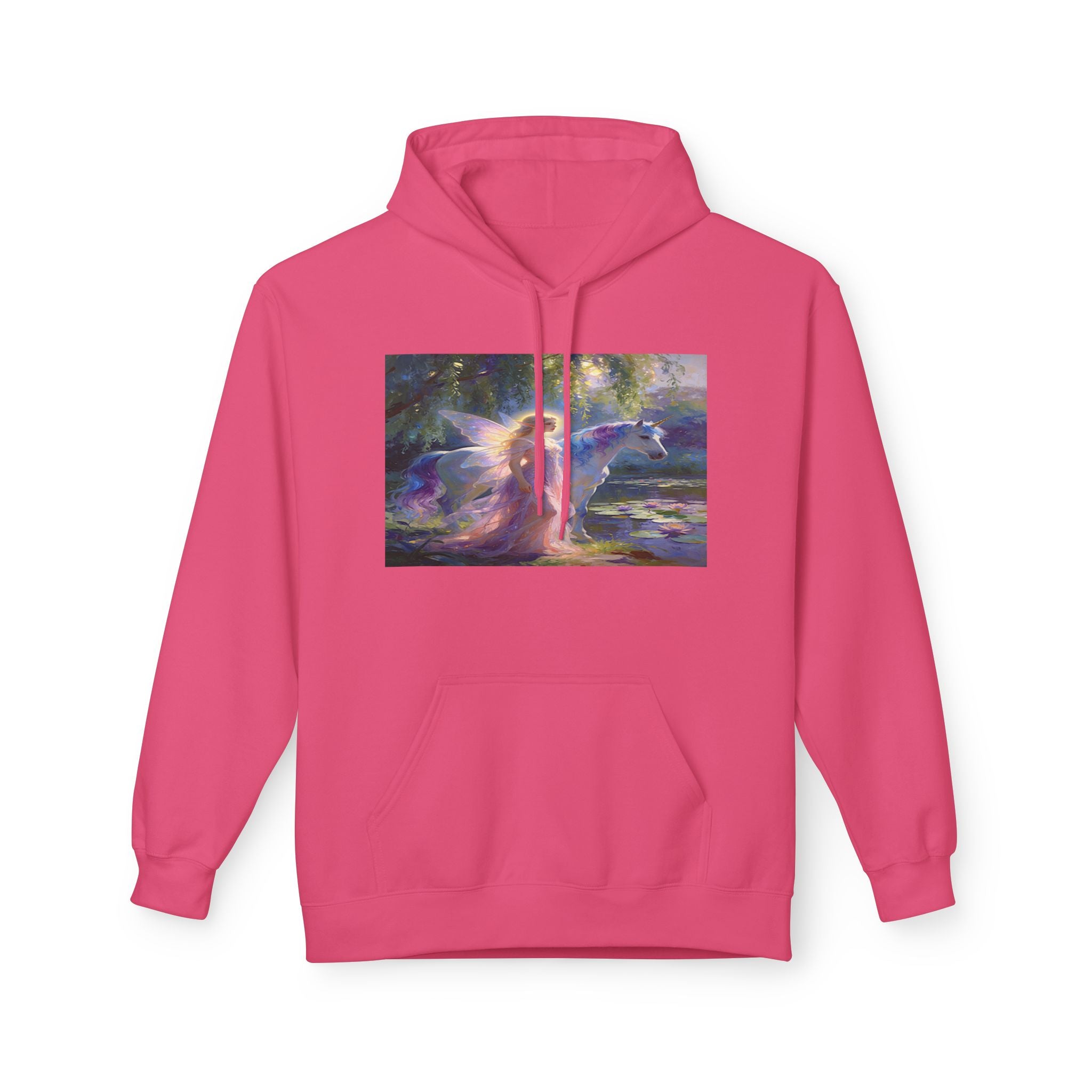 Mystic Waterfall Hoodie — Ethereal Nature Graphic Pullover